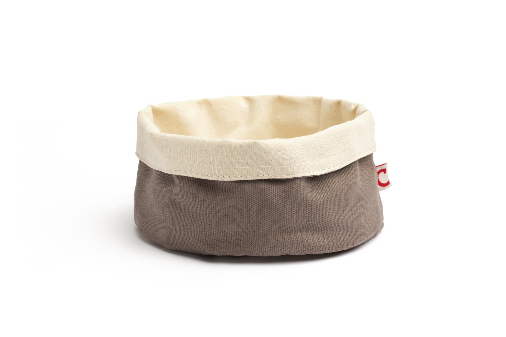 Comas Porta Pane Tondo Ø20 cm - H.12 cm In Cotone Grigio - Set 5 Pz