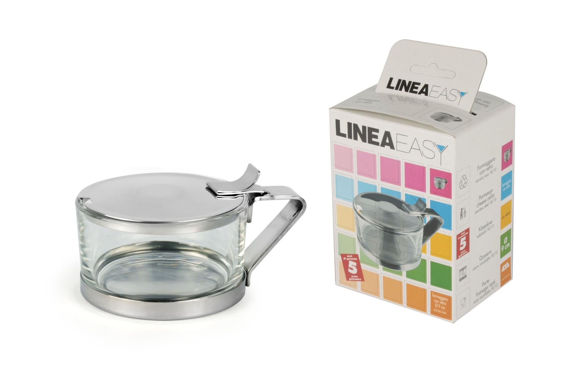 Ilsa Easy Formaggera Con Coperchio In Acciaio Inox e Corpo In Vetro