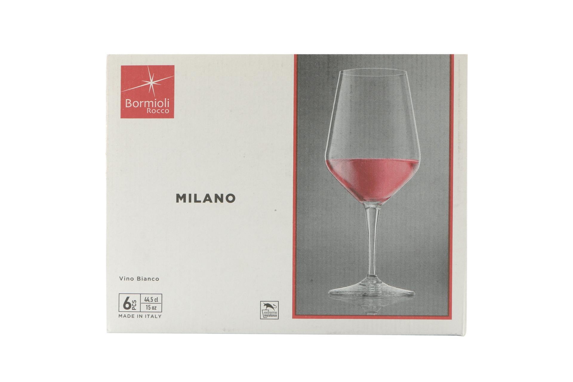 Bormioli Rocco Milano Set 6 Calici Vino Bianco 44 cl In Vetro Temperato - Set 6 Pz 5