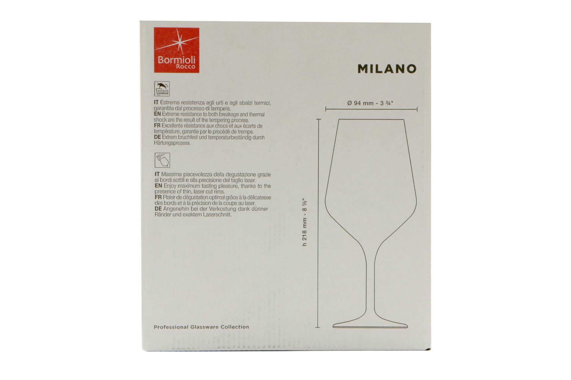 Bormioli Rocco Milano Set 6 Calici Vino Rosso 55 cl - Vetro Temperato Resistente - Set 6 Pz 5