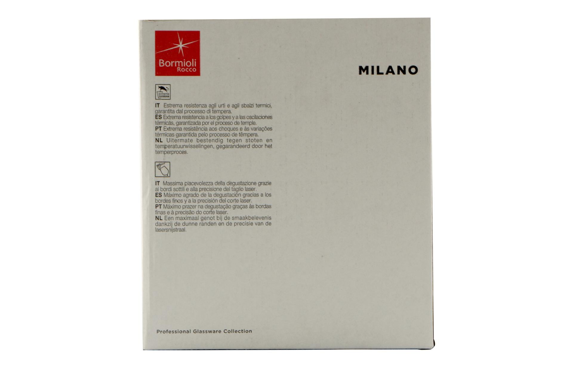 Bormioli Rocco Milano Set 6 Calici Vino Rosso 55 cl - Vetro Temperato Resistente - Set 6 Pz 6