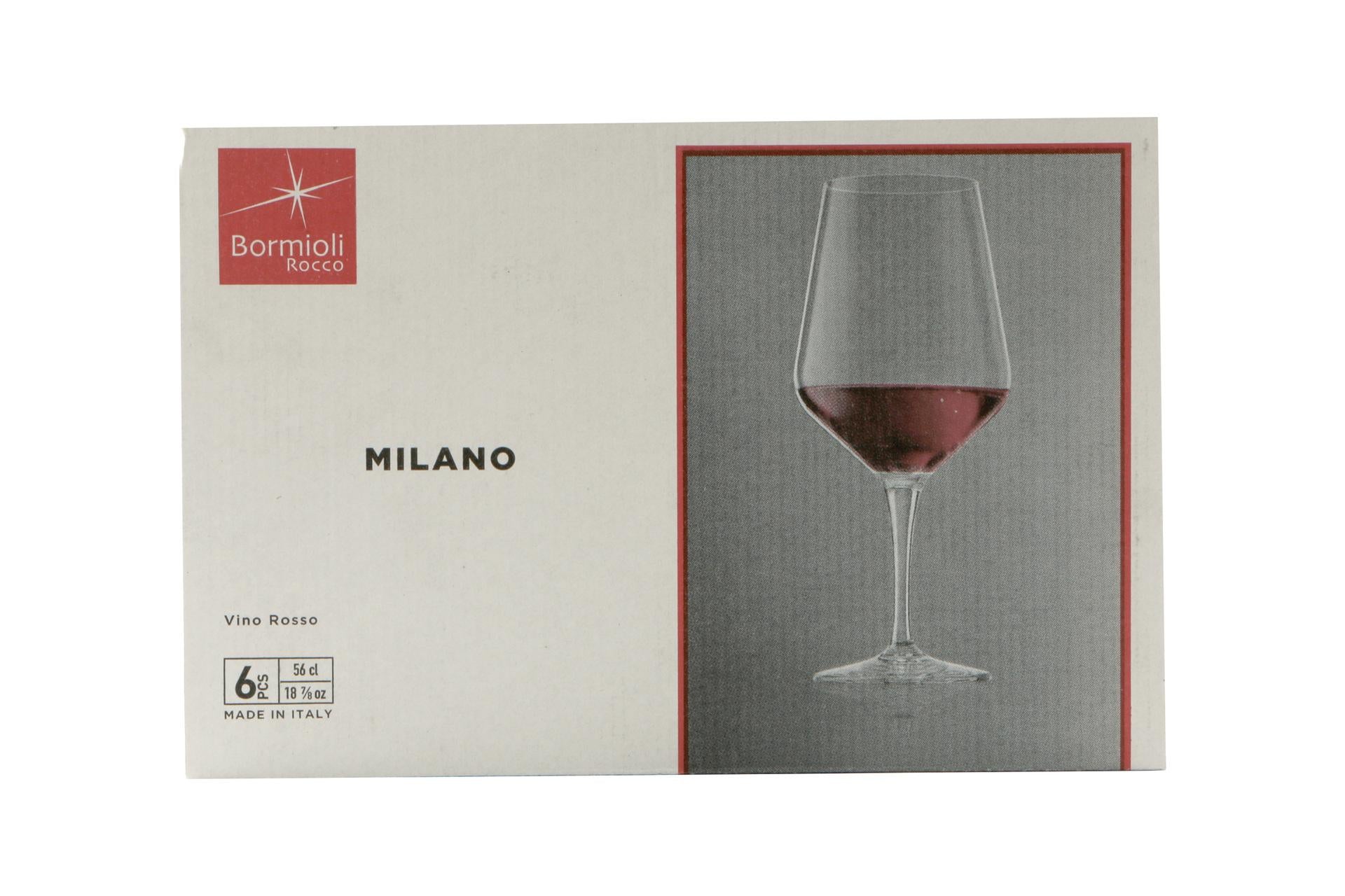 Bormioli Rocco Milano Set 6 Calici Vino Rosso 55 cl - Vetro Temperato Resistente - Set 6 Pz 7