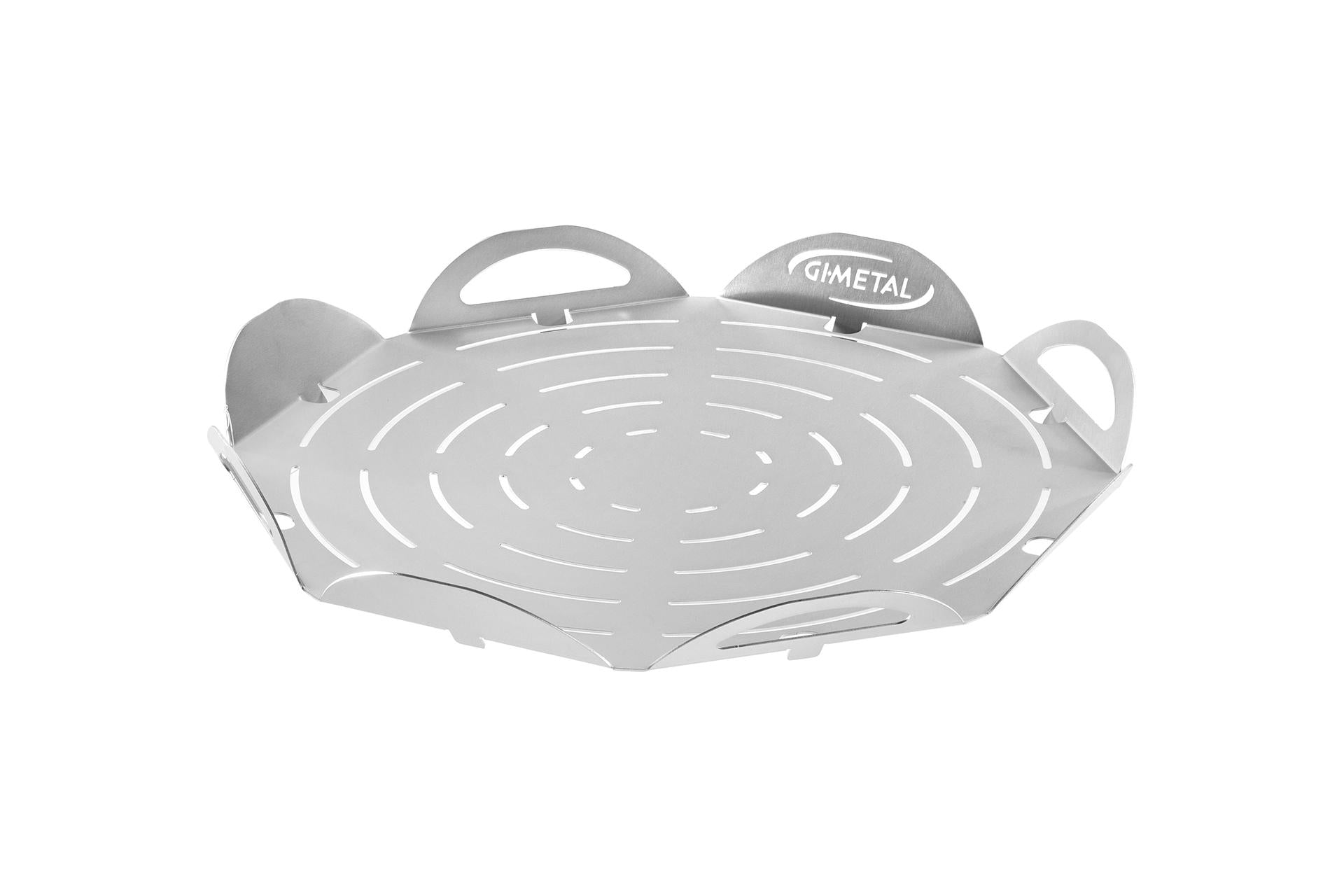 Gi Metal Vassoio-Tagliere Pizza Tondo Ø41 cm In Alluminio Forato Con Piedini