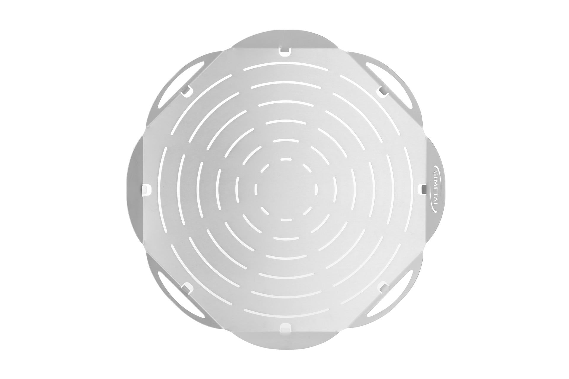 Gi Metal Vassoio-Tagliere Pizza Rotondo Ø50 cm In Alluminio Forato Con Piedini