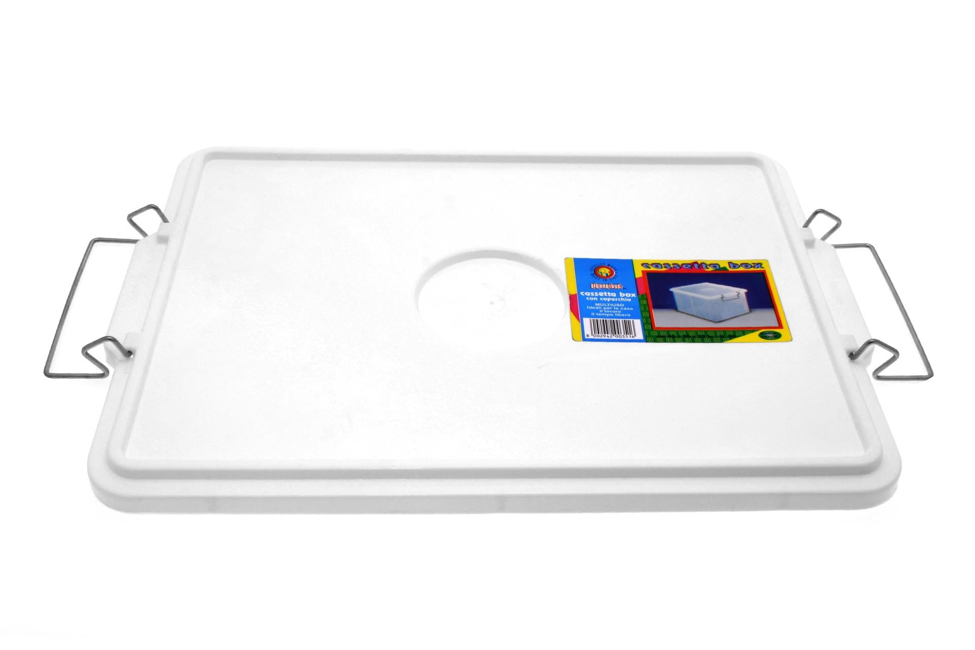 Giganplast Coperchio Con Manico Per Cassetta Sovrapponibile 62 x 40 cm In Plastica Bianco