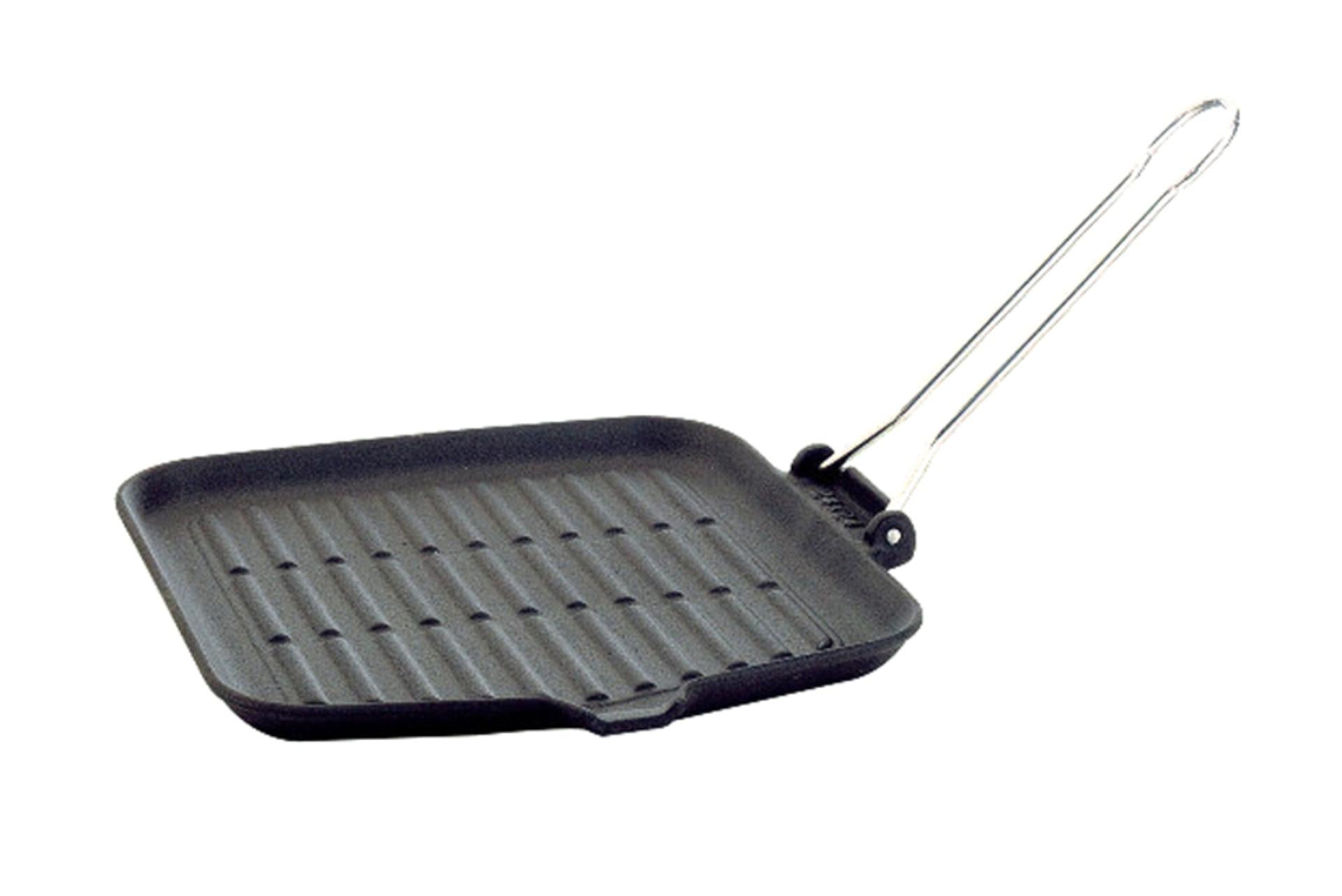 Ilsa Dietella Bistecchiera Quadrata 24 cm In Ghisa Smaltata - Adatta per Induzione