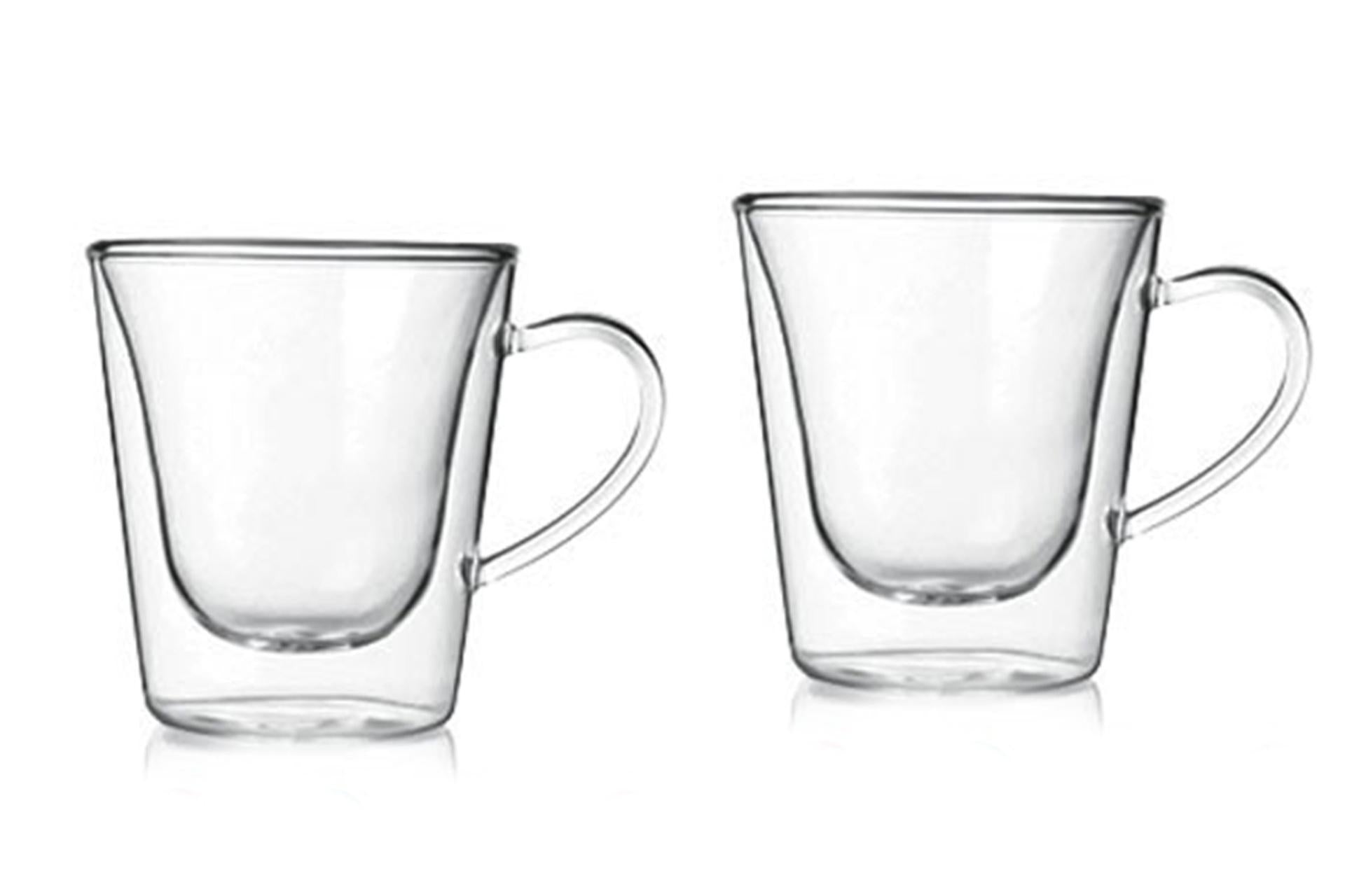 Bormioli Luigi Thermic Glass Duos Set 2 Tazze Espresso Cl12 In Vetro Termico Lavabili In Lavastoviglie - Set 2 Pz