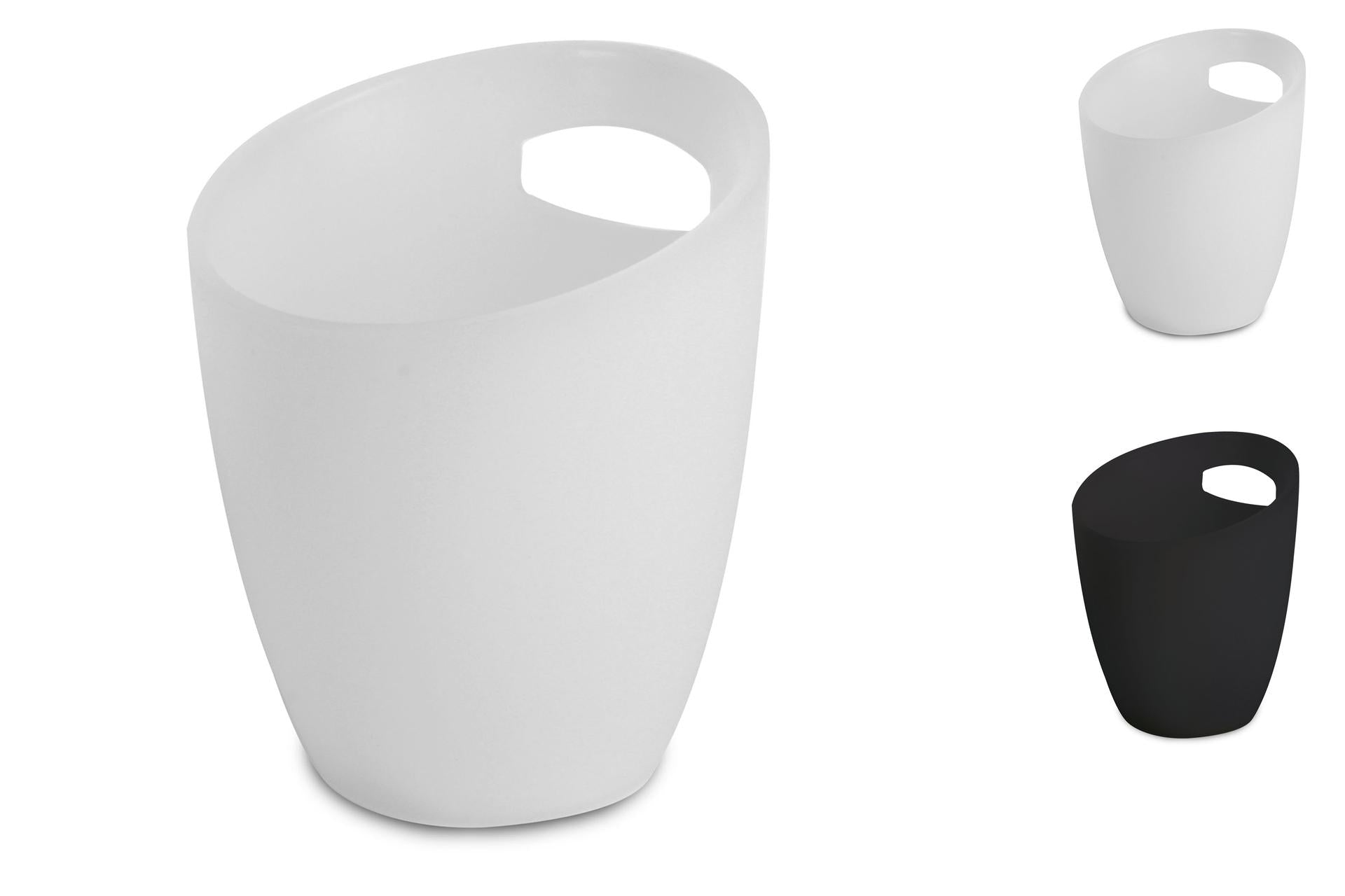 MC Di Montagner Glacette In Plastica - Contenitore Per Ghiaccio Con Maniglia Colori Bianco o Nero