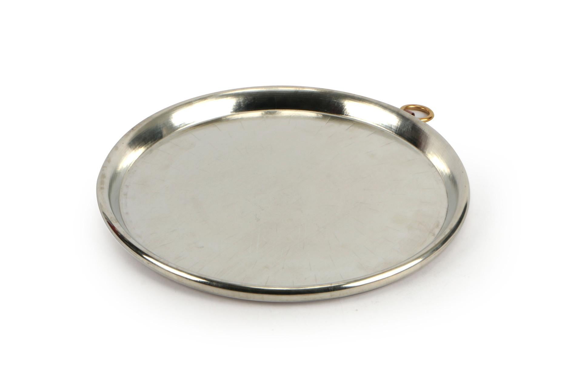 Agnelli Tortiera Rame Stagnato Martellato Ø40 cm - H.1.5 cm Con Orlo, Spessore 2 mm