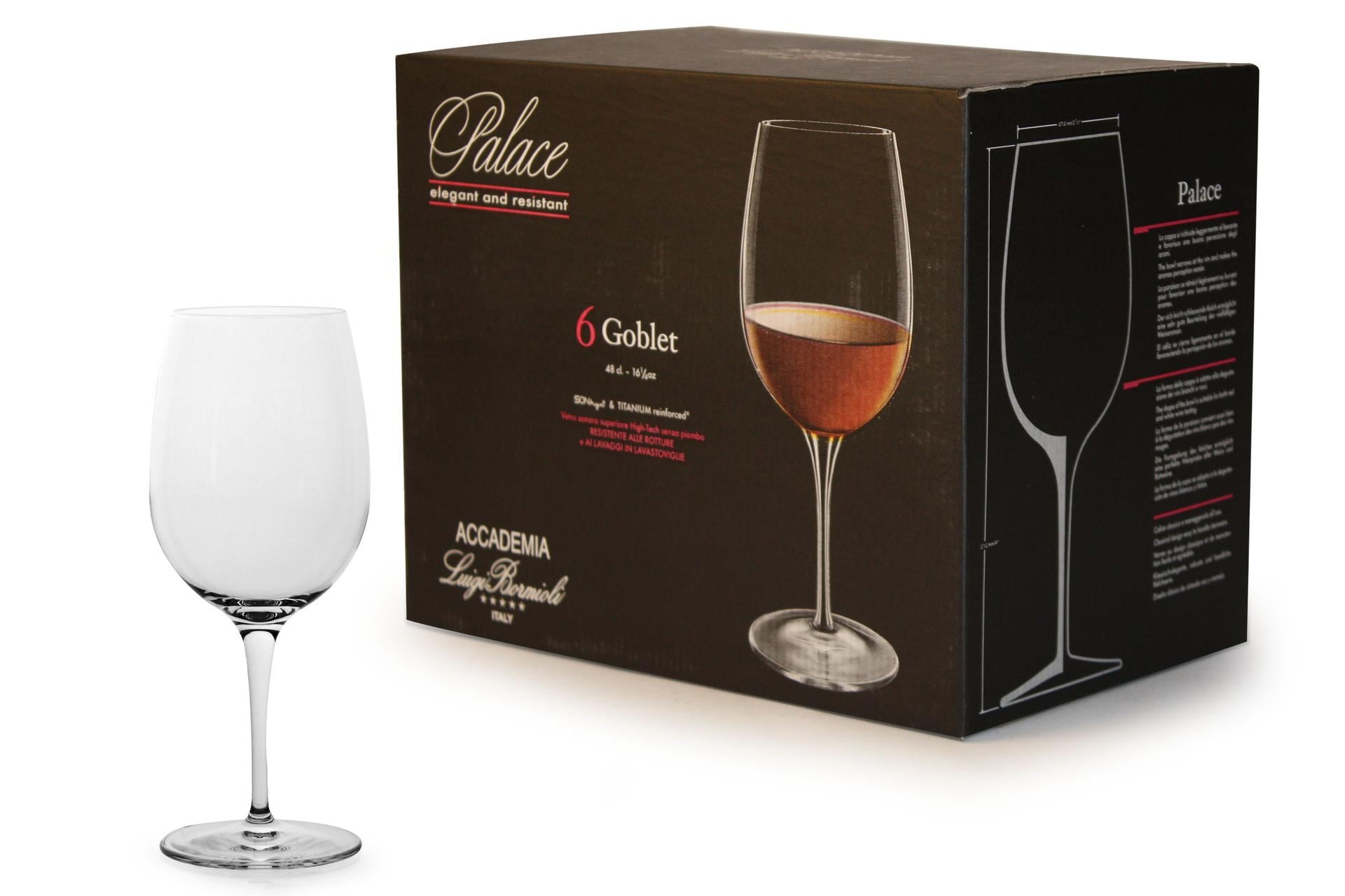 Bormioli Luigi Palace Set 6 Calici Goblet 48 cl - Linea Robusta ed Elegante - Set 6 Pz 3