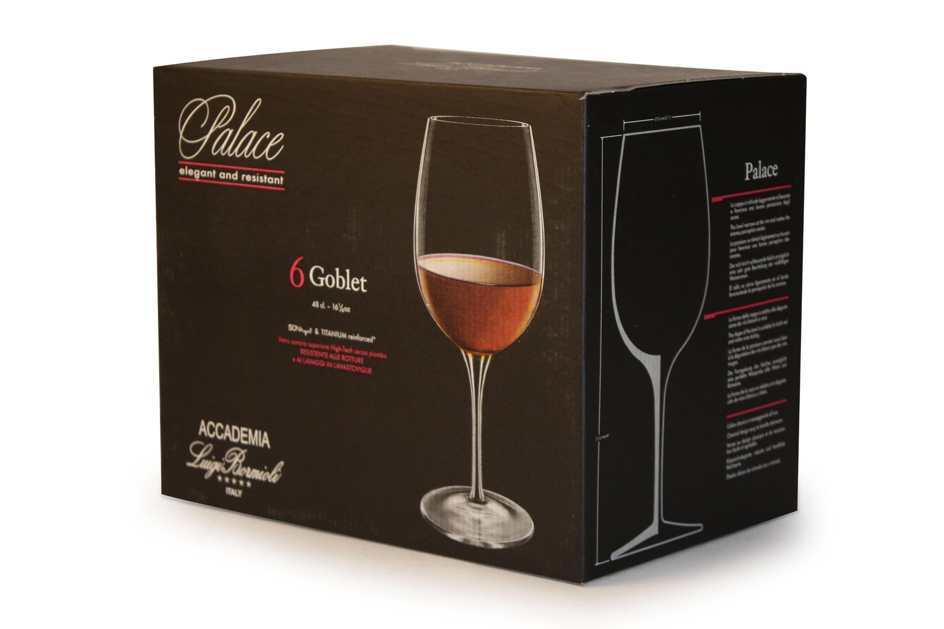 Bormioli Luigi Palace Set 6 Calici Goblet 48 cl - Linea Robusta ed Elegante - Set 6 Pz 4