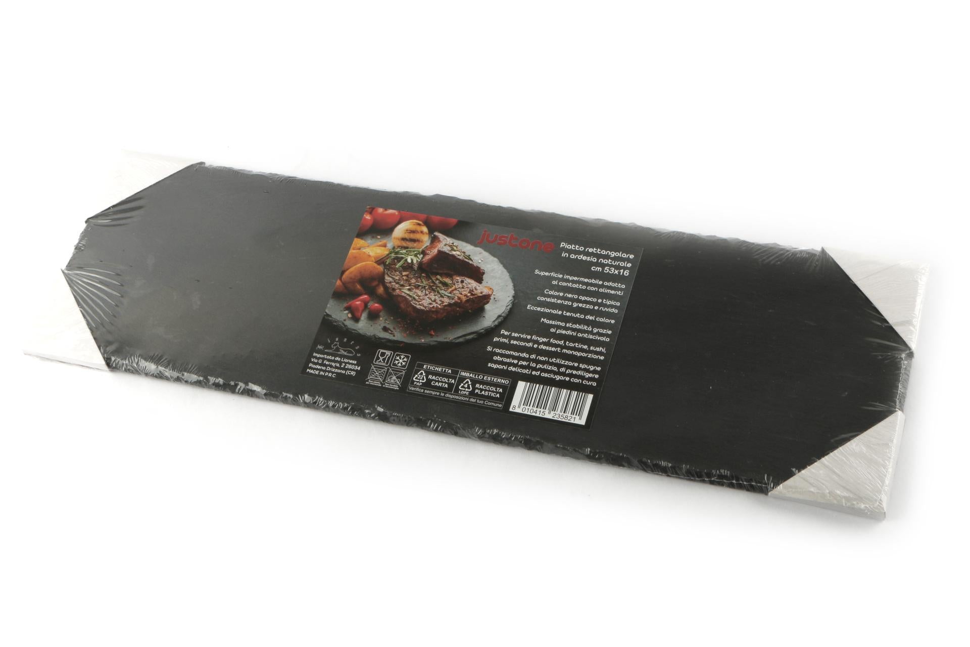 Import Tavola Professional Piatto Rettangolare 53 x 16 cm In Ardesia Naturale - Set 6 Pz