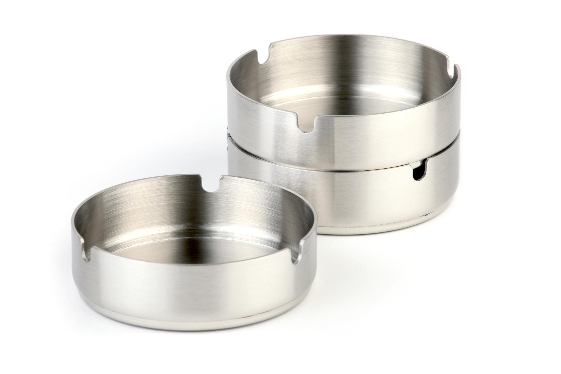 APS Posacenere Acciaio Inox Ø10 cm - H.3 cm - Set 12 Pz