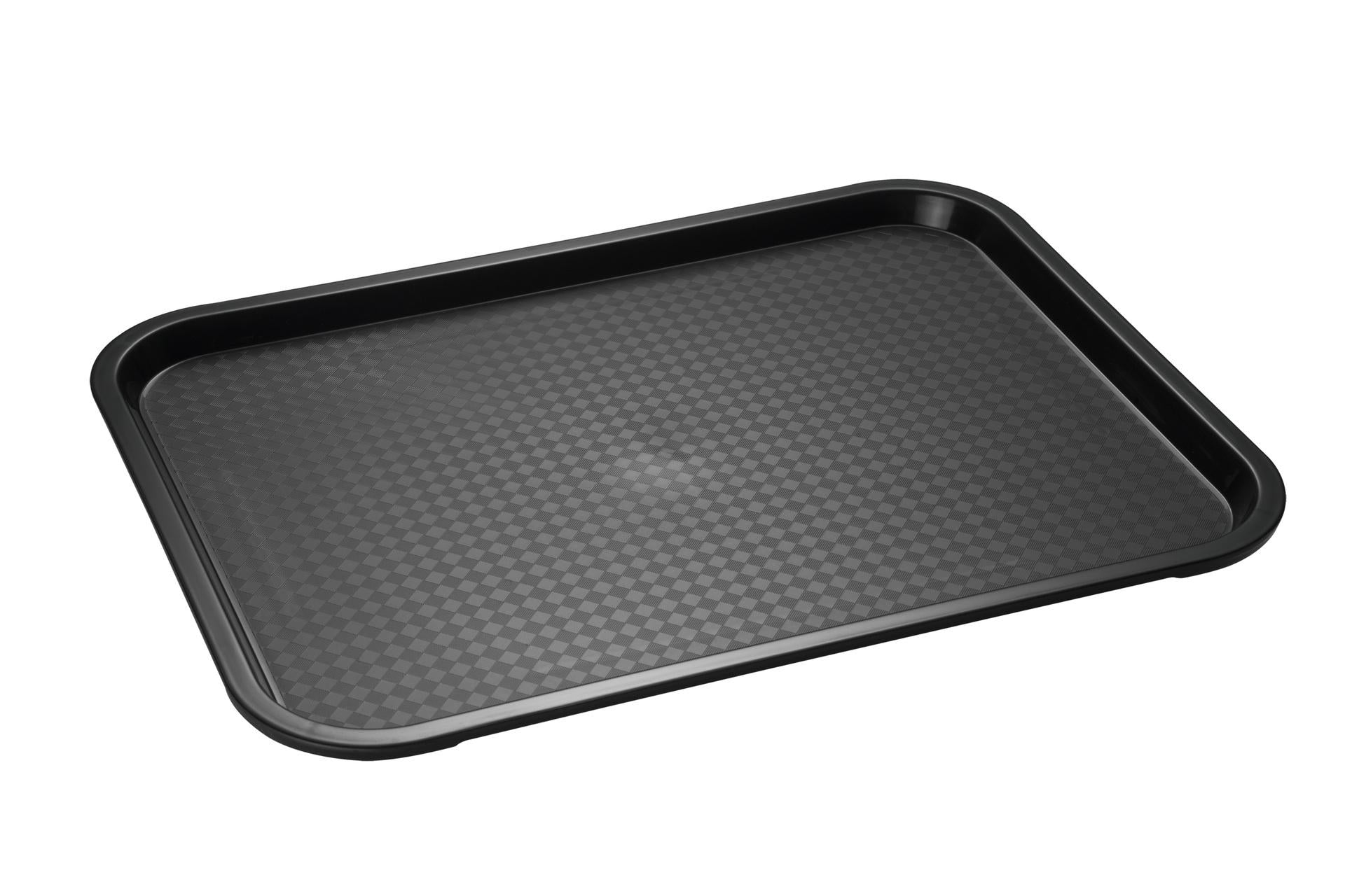 APS Vassoio Fast Food Impilabile Antiscivolo 41x30.5 cm In Polipropilene Nero