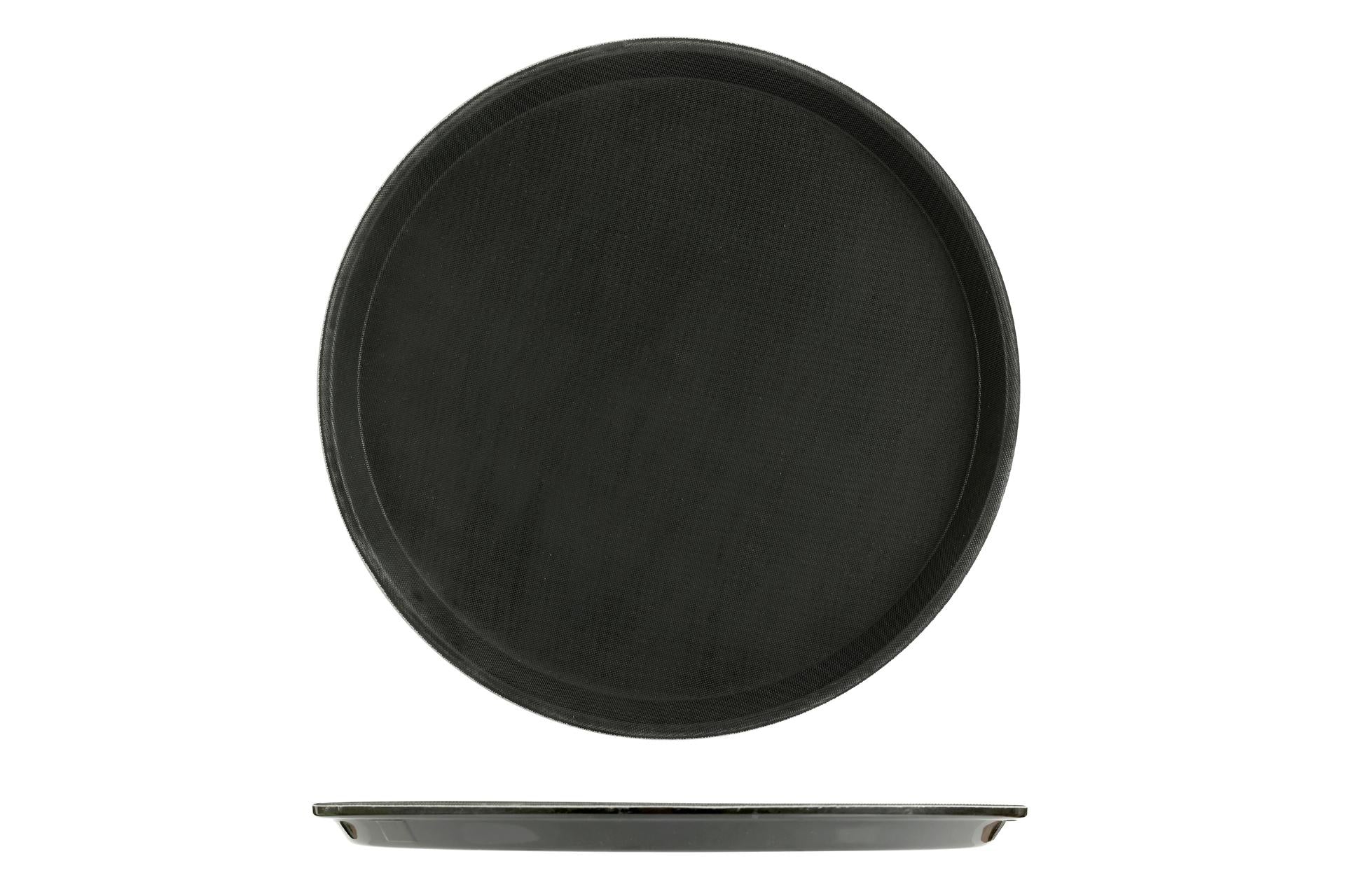 APS Gastro Vassoio H.2 cm - 35.5 cm In Fibra di Vetro Con Superficie Antiscivolo Nera