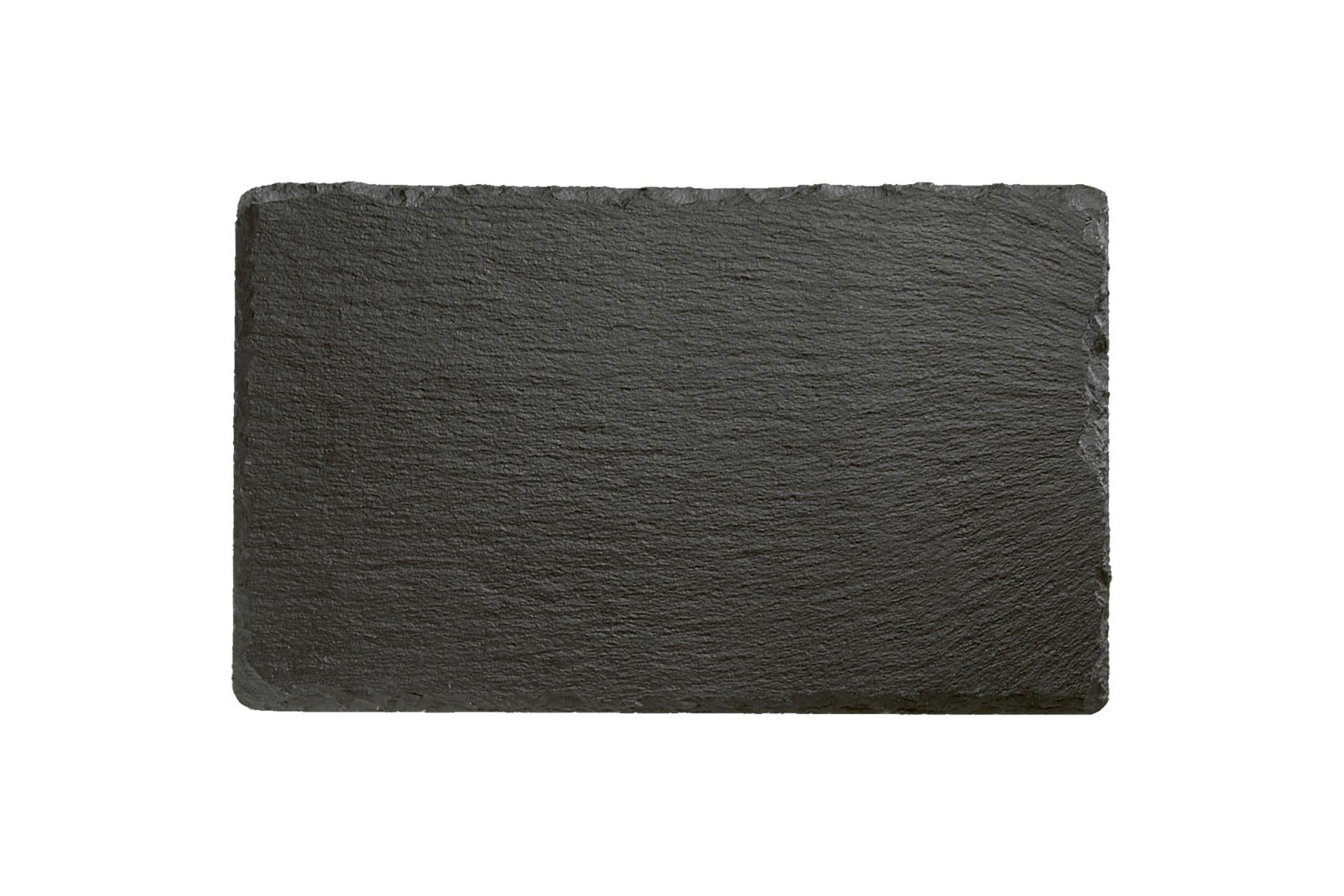 APS Piatto Rettangolare Ardesia Naturale 24 x 15 cm Con Piedini Antiscivolo