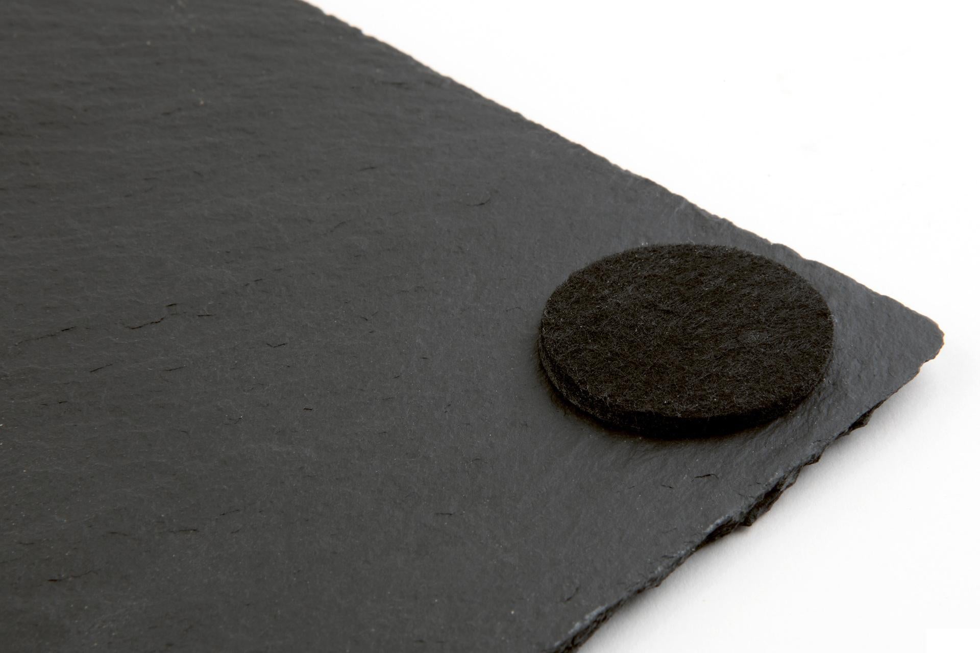 APS Piatto Rettangolare Ardesia Naturale 24 x 15 cm Con Piedini Antiscivolo