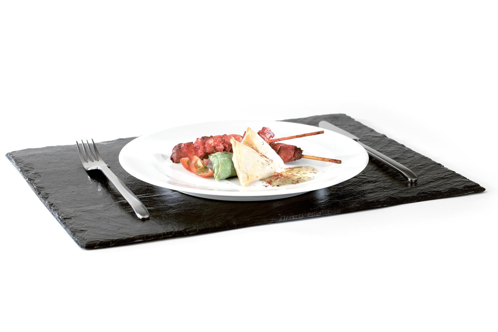 APS Vassoio In Ardesia Naturale GN 1/1 - 53 x 32.5 cm Con Piedini Antiscivolo 6