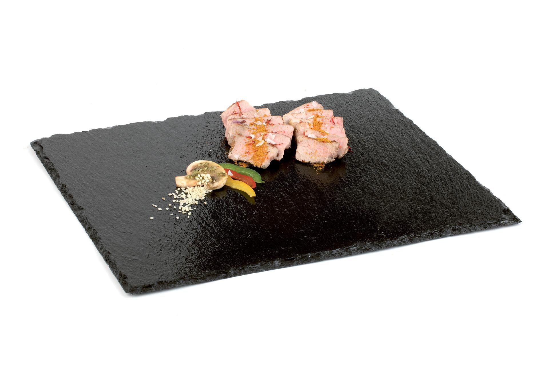 APS Vassoio In Ardesia Naturale GN 1/2 - 32,5 x 26,5 cm Spessore 6-9 mm Con Piedini Antiscivolo