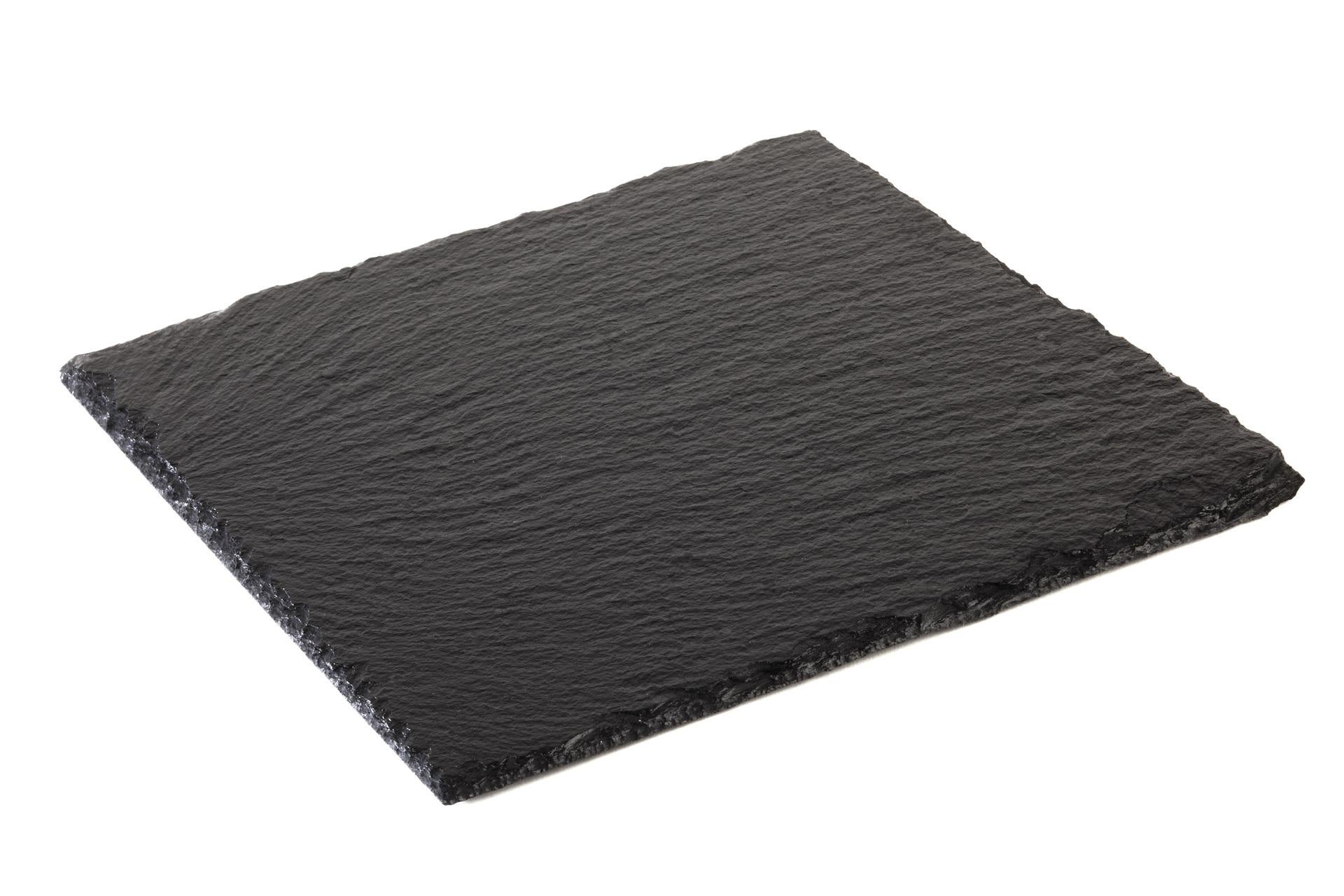 APS Piatto Quadrato In Ardesia Naturale 25 x 25 cm - Spessore 6-9 mm Con Piedini Antiscivolo