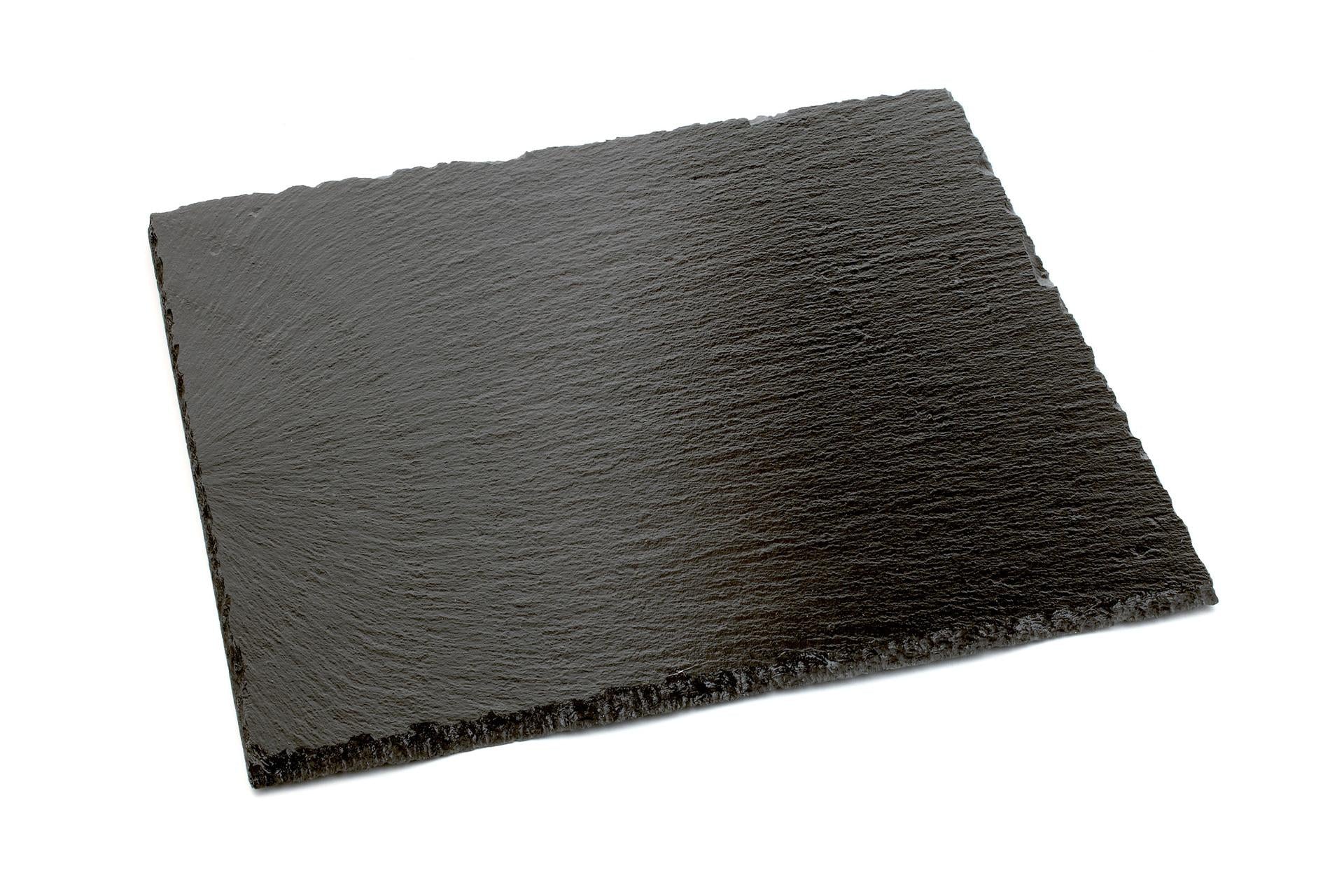 APS Set 4 Sottobicchieri In Ardesia Naturale 10 x 10 cm Con Piedini Antiscivolo - Set 4 Pz