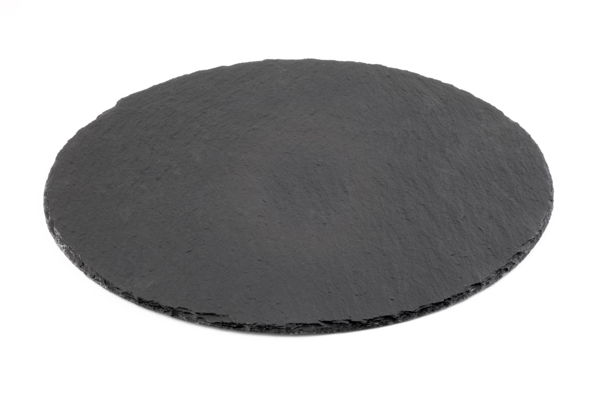 APS Piatto Tondo In Ardesia Naturale Ø33 cm - Spessore 6-9 mm Con Piedini Antiscivolo