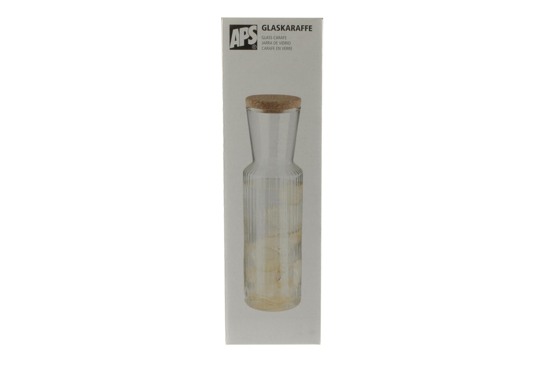 APS Lines Caraffa In Vetro 0.9 L Con Tappo In Sughero 8