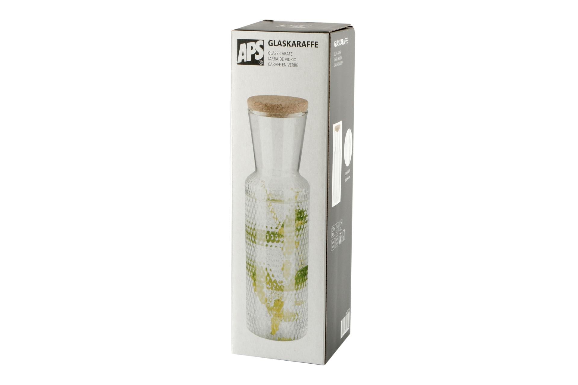 APS Dots Caraffa In Vetro 0.9 L Con Tappo In Sughero 4