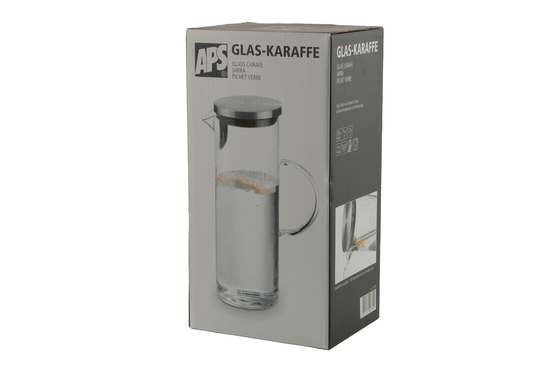 APS Caraffa In Vetro Con Tappo Inox 1.5 L - Ø9.5 x H.27 cm 4