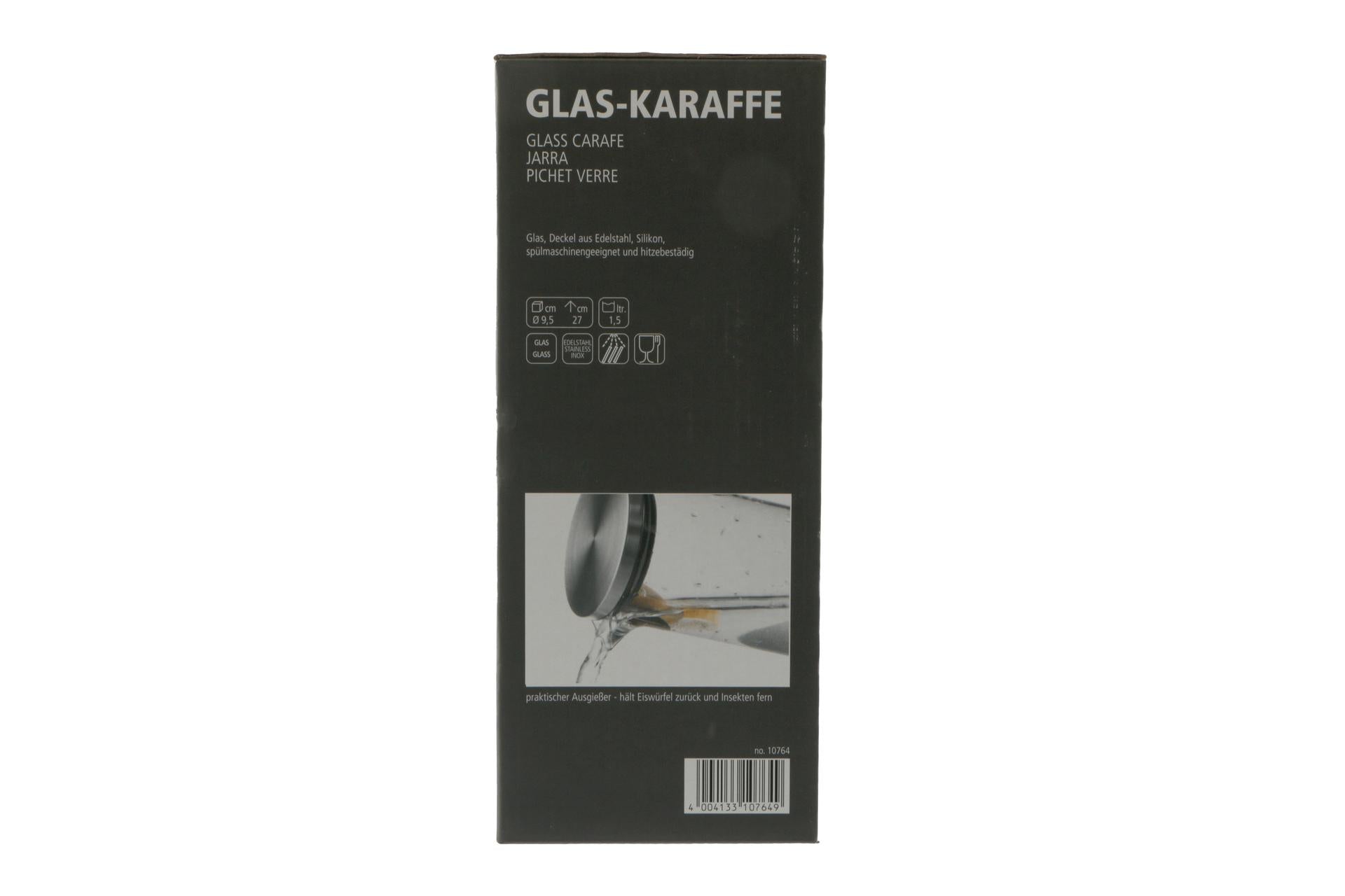 APS Caraffa In Vetro Con Tappo Inox 1.5 L - Ø9.5 x H.27 cm 6