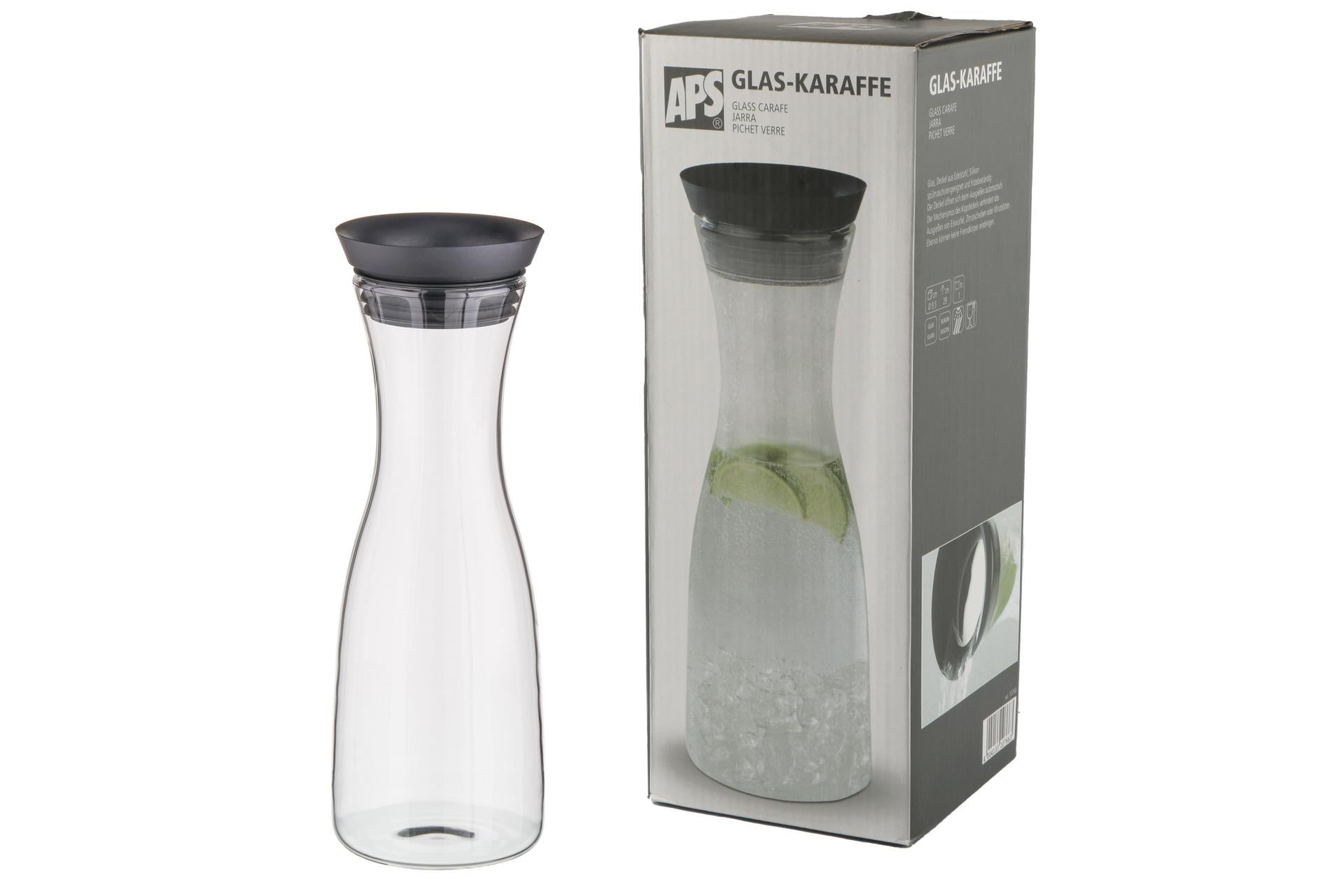 APS Caraffa In Vetro Con Tappo Inox Lt.1.0 - Ø9.5 x H.29 cm 4