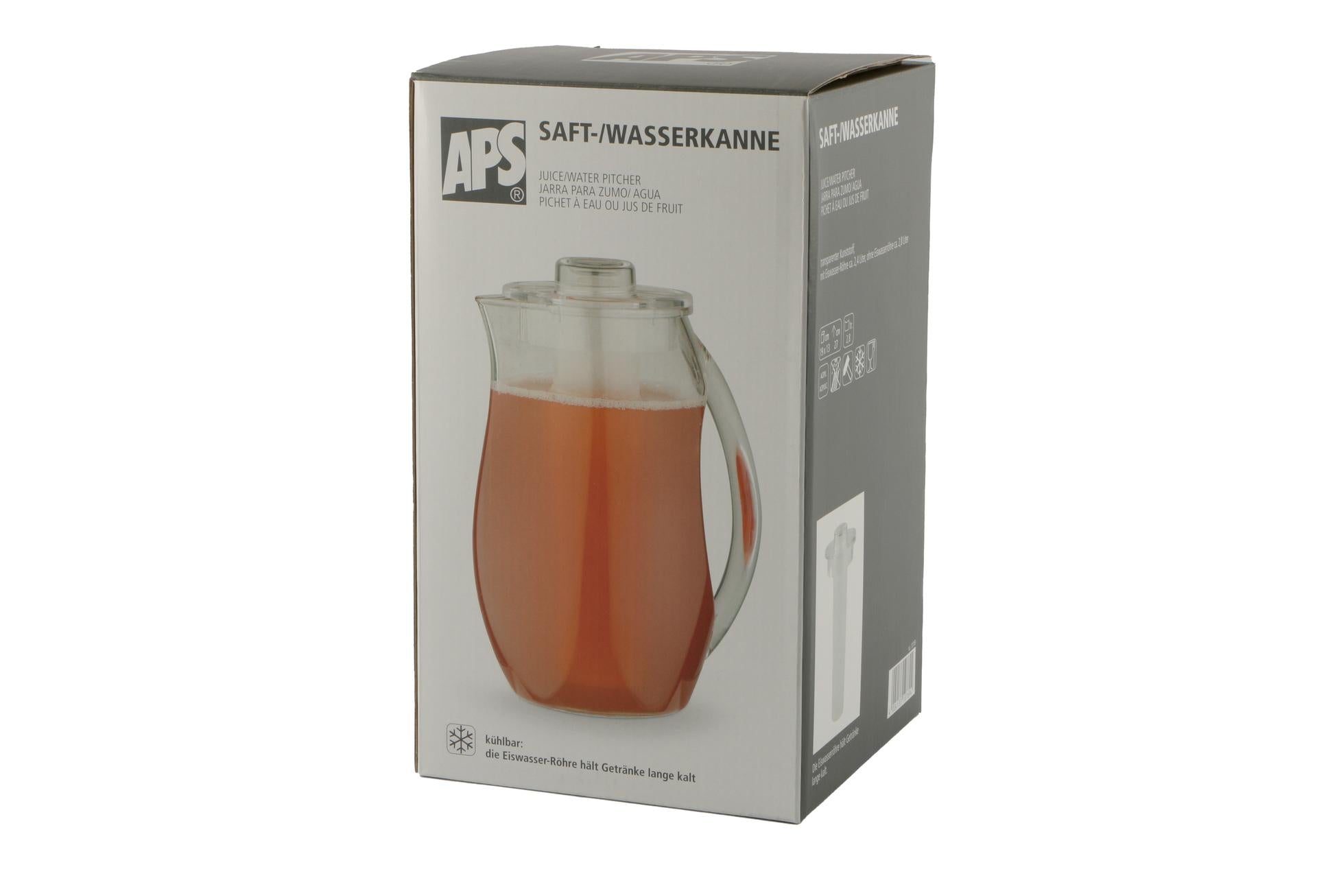 APS Caraffa per Succhi 2.8L - 13 x H.27 cm In Plastica Con Tubo Refrigerante 3
