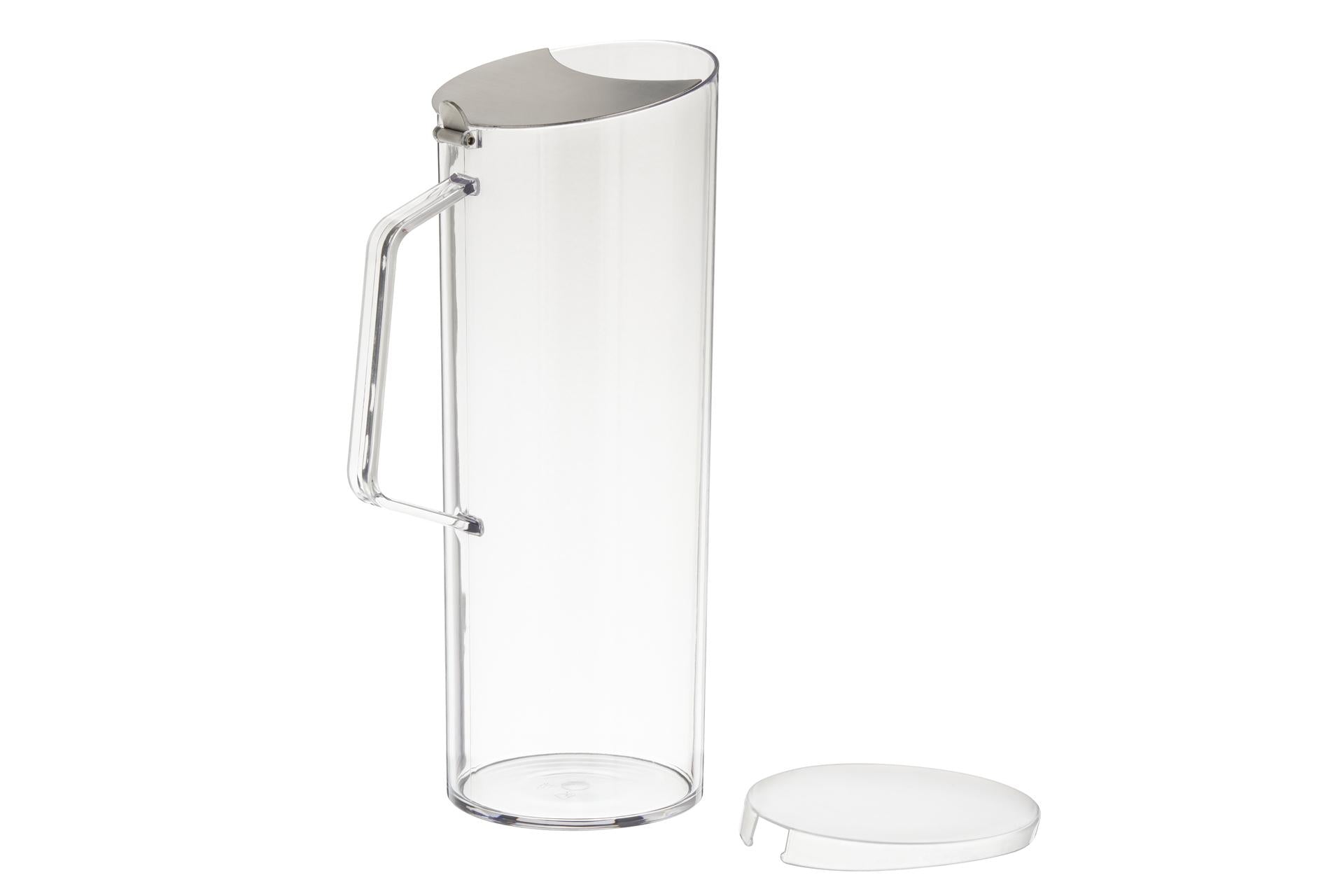 APS Caraffa Cereali 1.5L - Polipropilene Con Coperchio a Cerniera Inox 10xH.28 cm