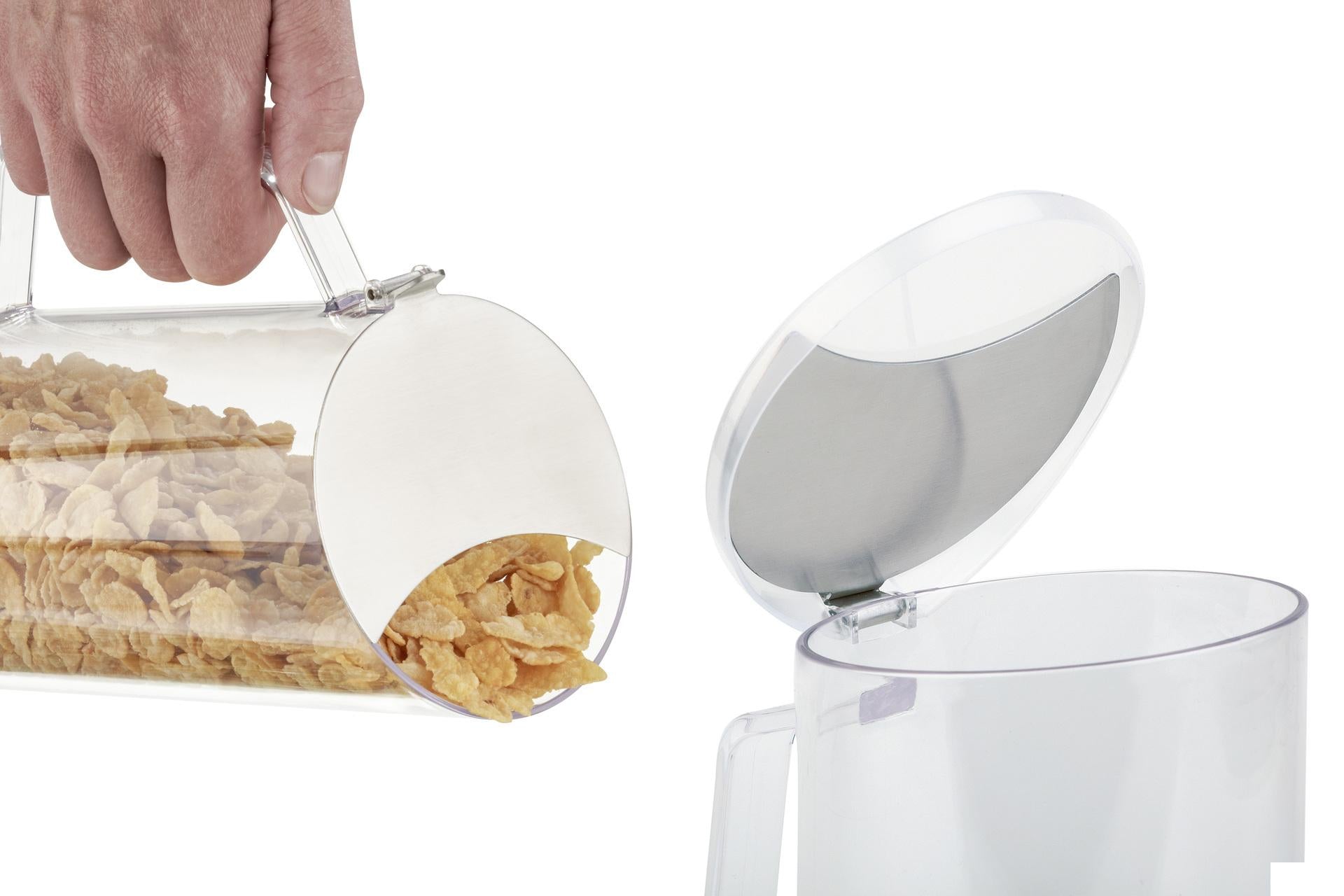 APS Caraffa Cereali 1.5L - Polipropilene Con Coperchio a Cerniera Inox 10xH.28 cm 3