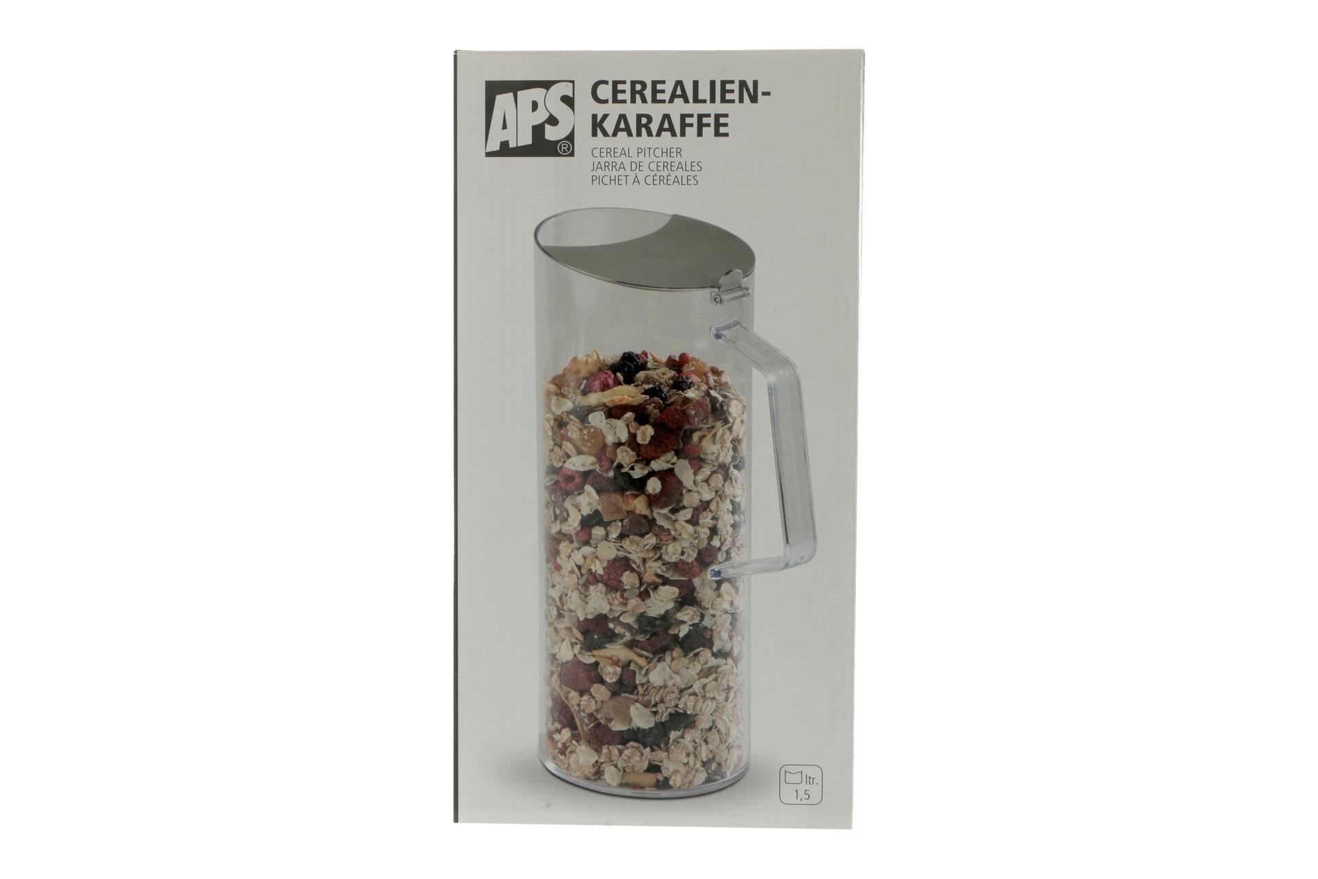 APS Caraffa Cereali 1.5L - Polipropilene Con Coperchio a Cerniera Inox 10xH.28 cm 6