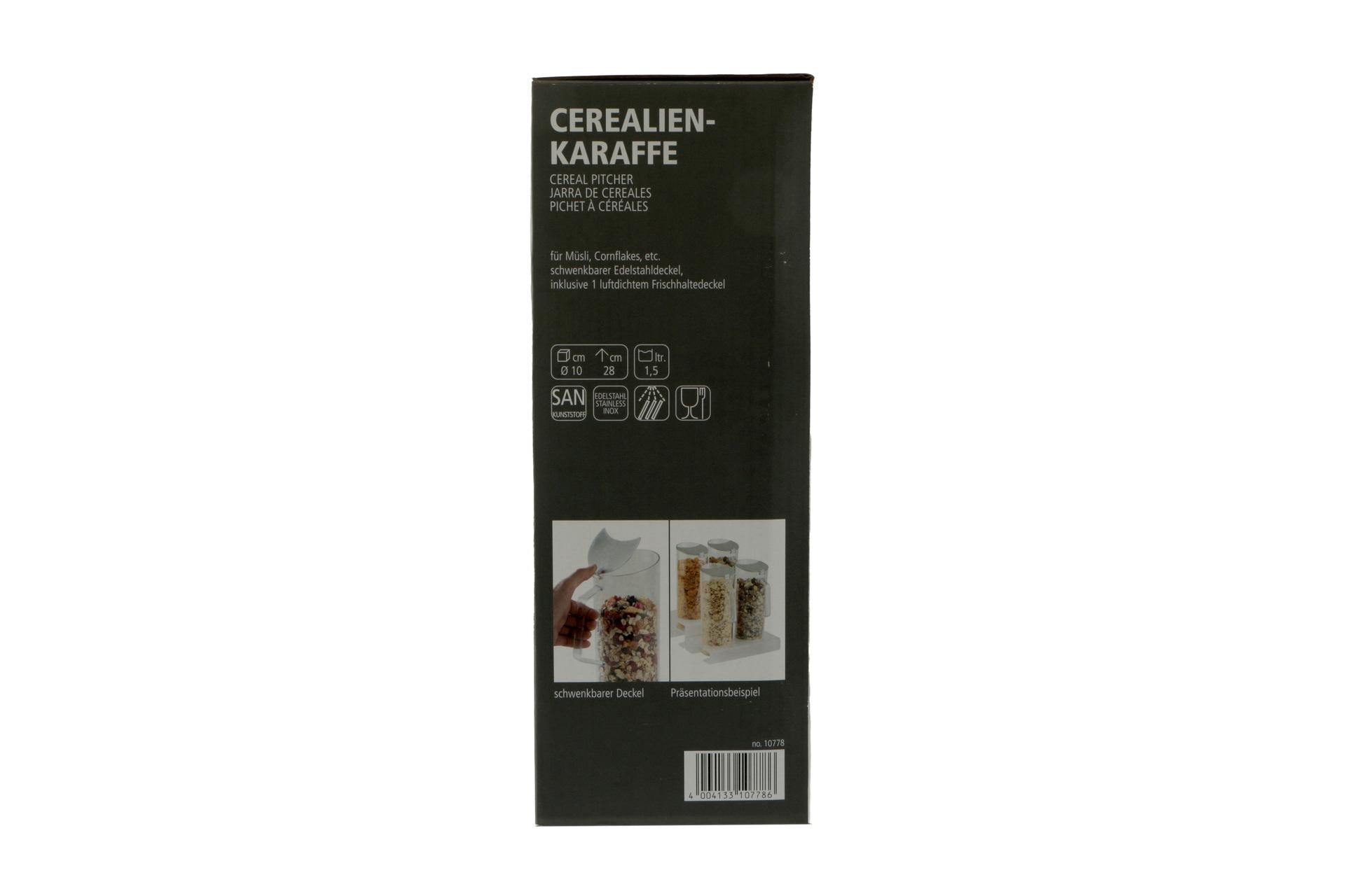 APS Caraffa Cereali 1.5L - Polipropilene Con Coperchio a Cerniera Inox 10xH.28 cm 7