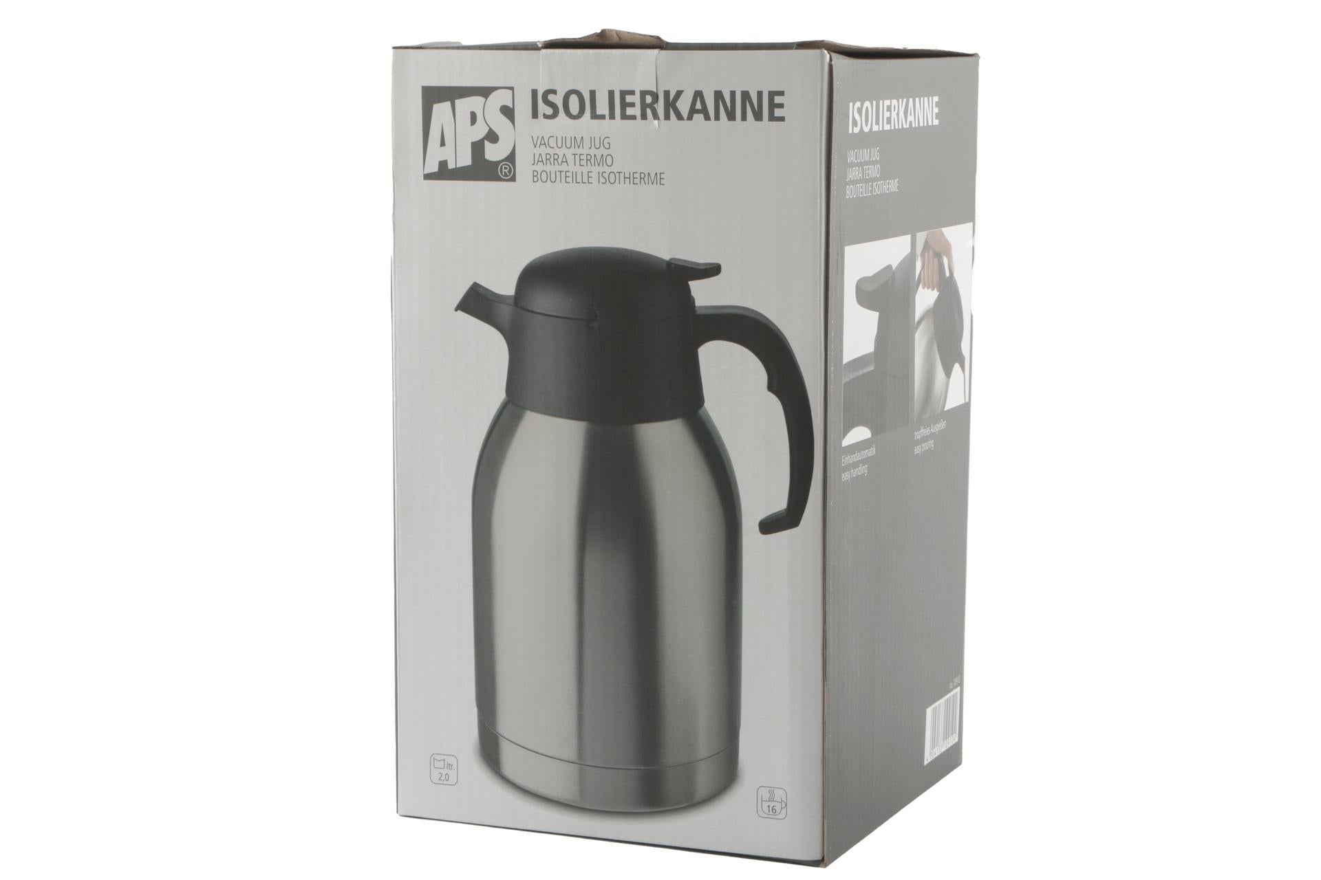 APS Classic Caraffa Isotermica Inox-Polipropilene a Doppia Parete Lt.2.0 - 14 x H.25 cm 3