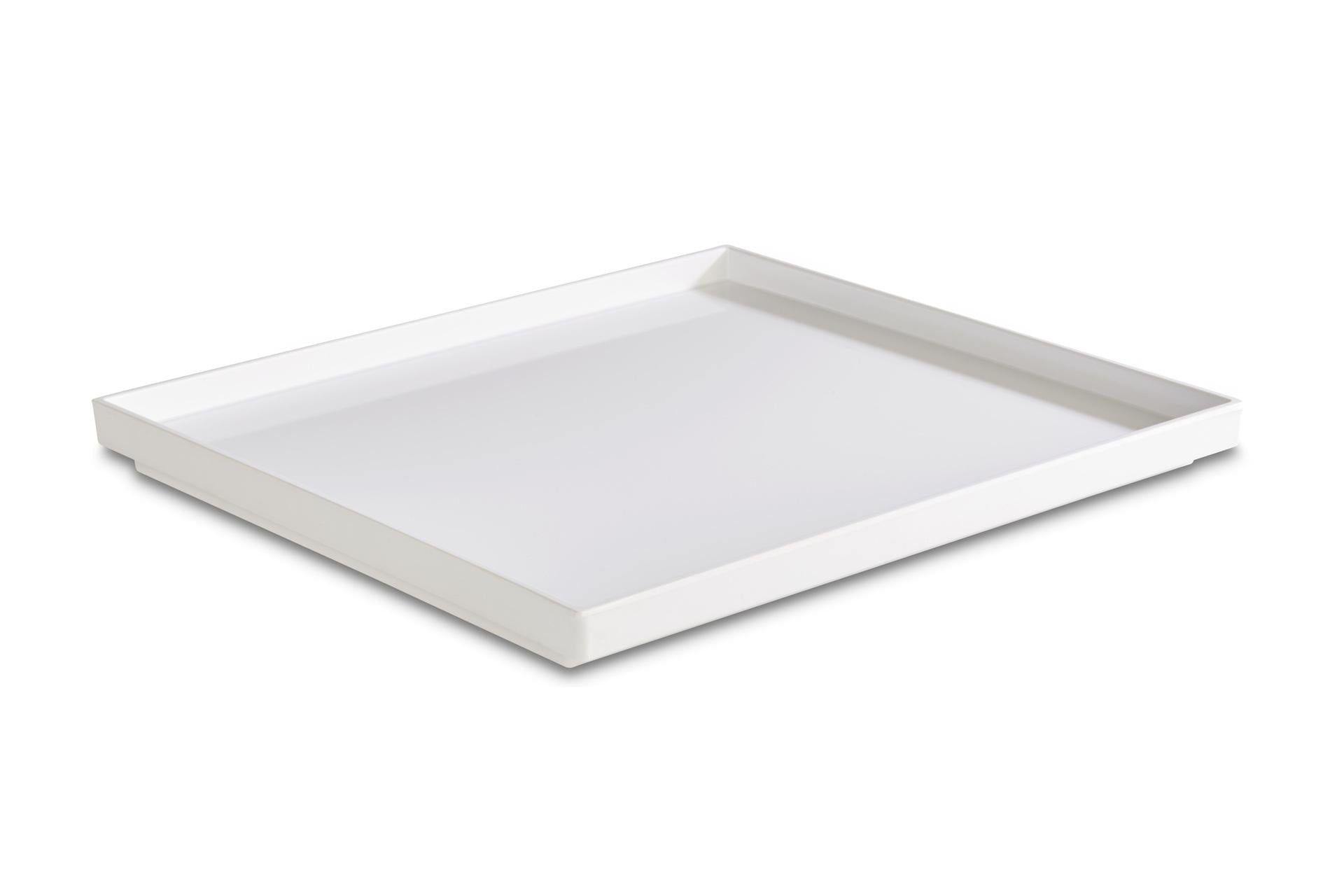 APS Asia Plus Vassoio In Melamina Bianca Lucida GN 2/3 - 35,4 x 32,5 cm H.3 Resistente al Calore e Lavabile in Lavastoviglie