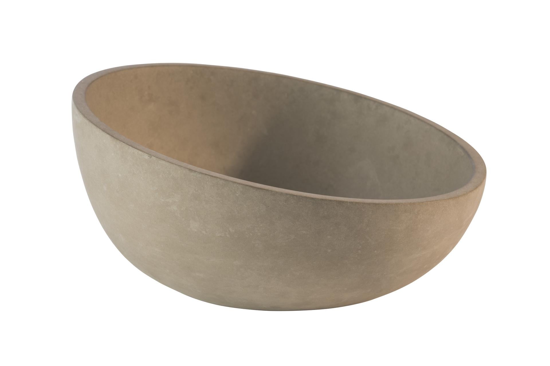 APS Element Ciotola H.8.5-14.5 cm - Ø29.5 cm In Malta di Cemento 2.5 Litri Con Fondo Antiscivolo