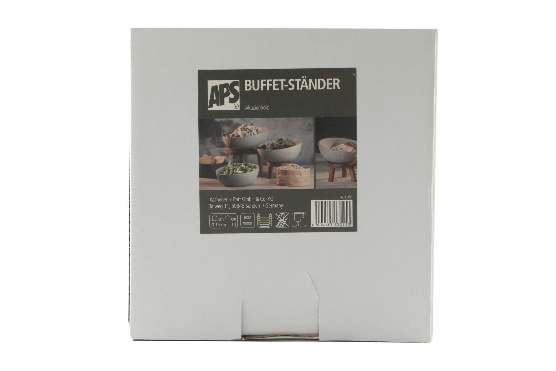 APS Alzata Buffet In Acacia H.10 cm - Ø15 cm In Legno di Acacia 4