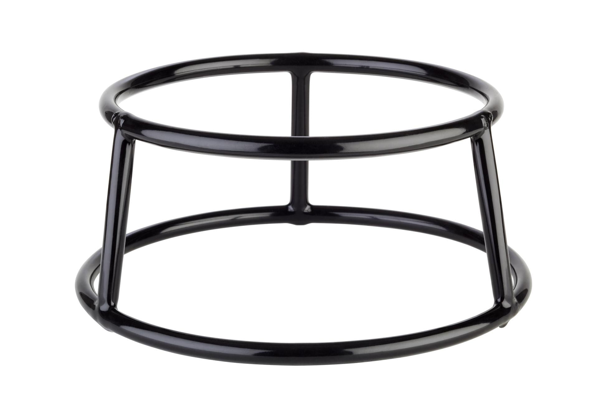APS Multi-Supporto Buffet Base Tonda Ø18-15.5 cm H.10 In Metallo e PVC Con Rivestimento Antiscivolo Nero