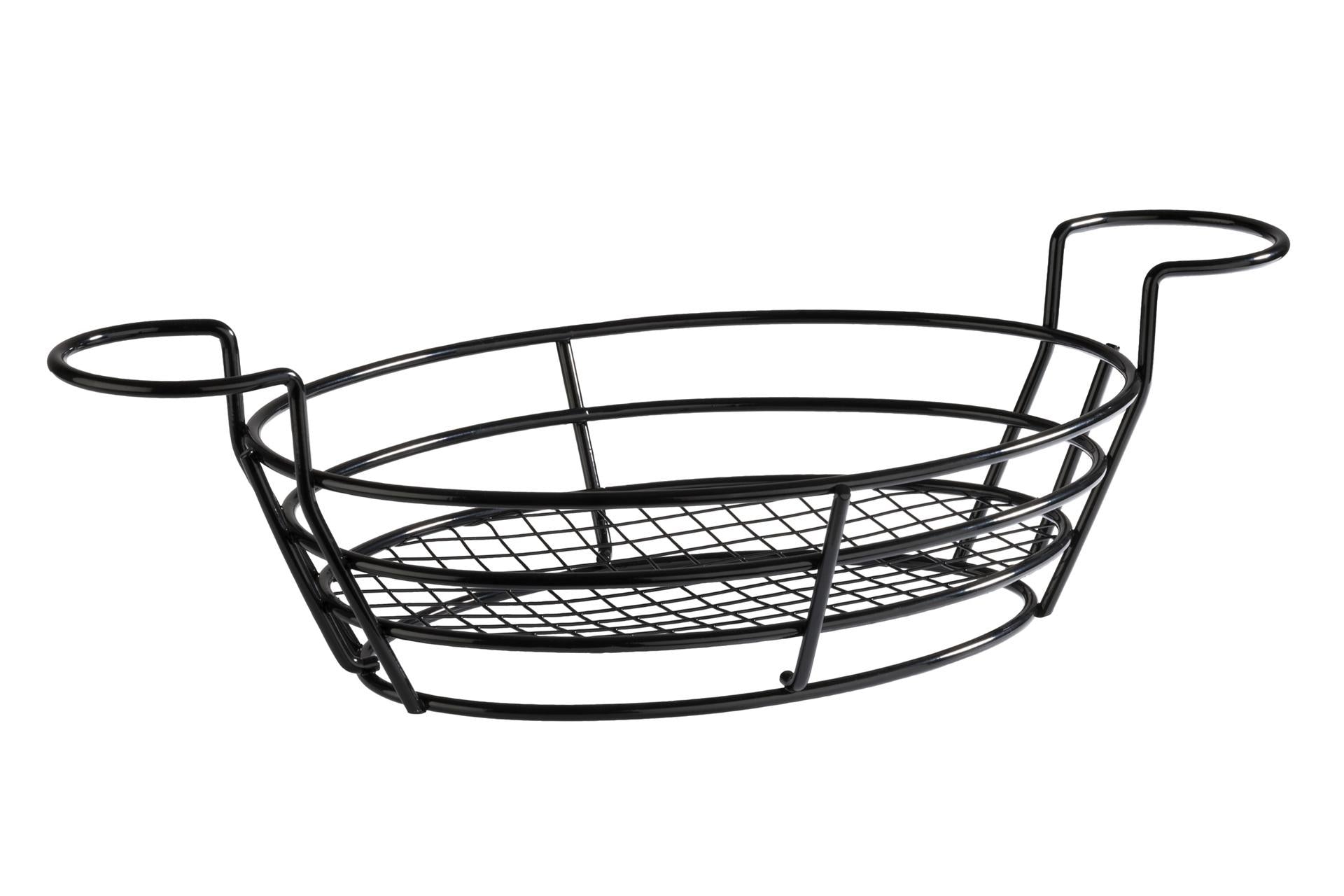 APS Burger e Fries Cestino Ovale In Filo Metallo Con Manici - 39 x 20 x H.11 cm