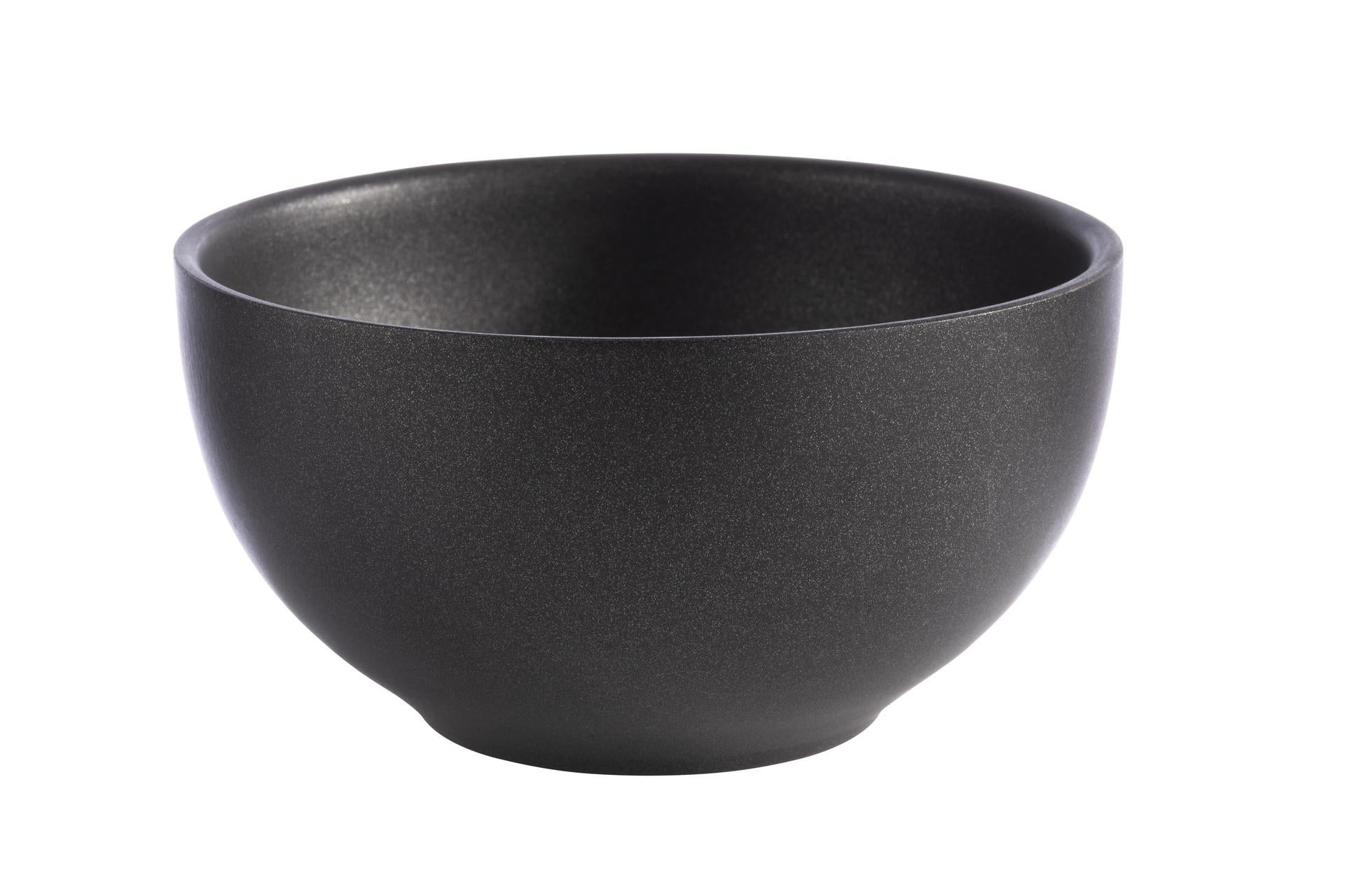 APS Levante Ciotola 0,32 Litri - 12 x H.6,5 cm In Acciaio Inox Grigio Nero - Set 12 Pz