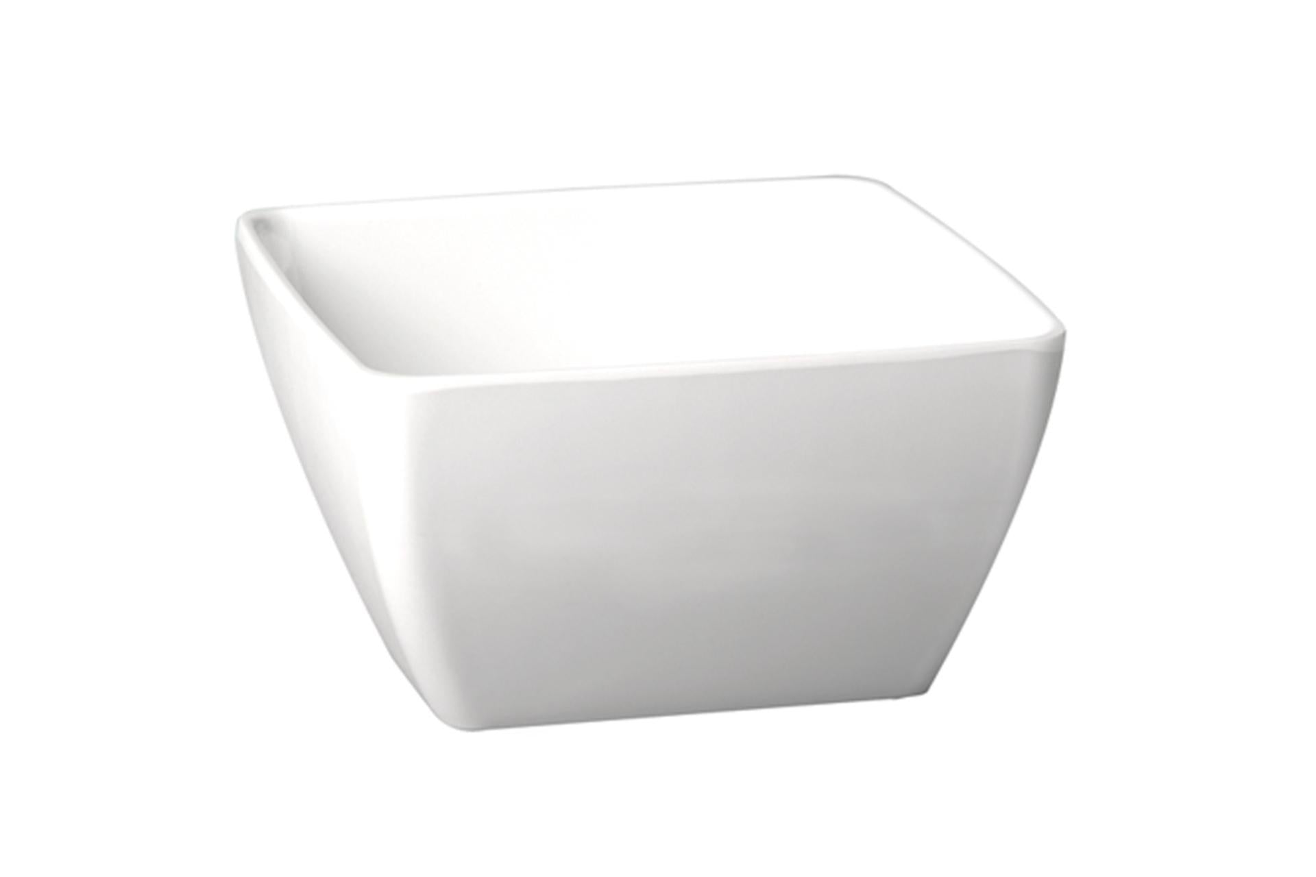 APS Pure Insalatiera Quadrata 25 x 25 x H.12 cm In Melamina Bianca Infrangibile