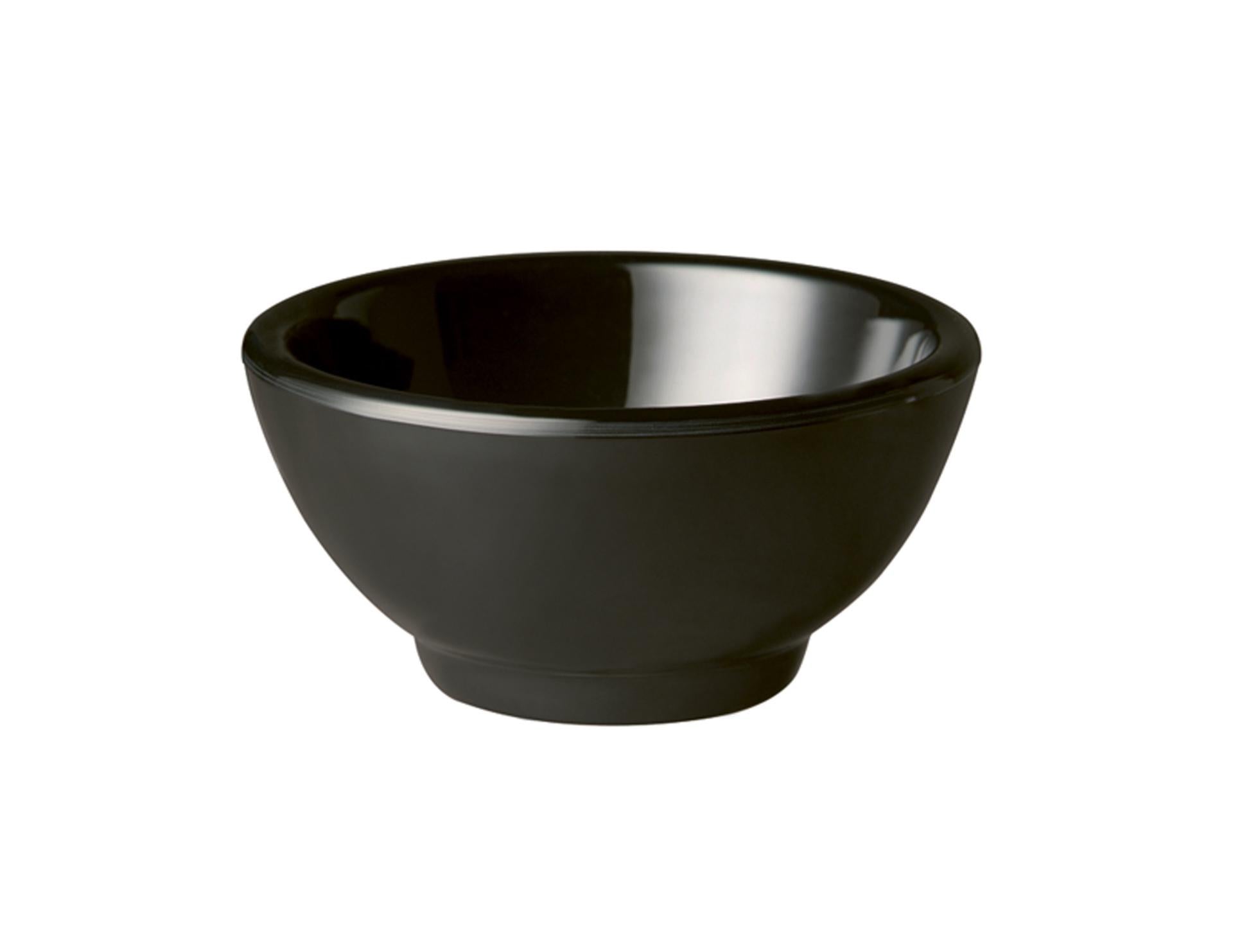 APS Pure Coppetta Tonda Ø13 cm - H.6.5 cm In Melamina Nera Infrangibile, Impilabile, Resistente Fino a 70°C