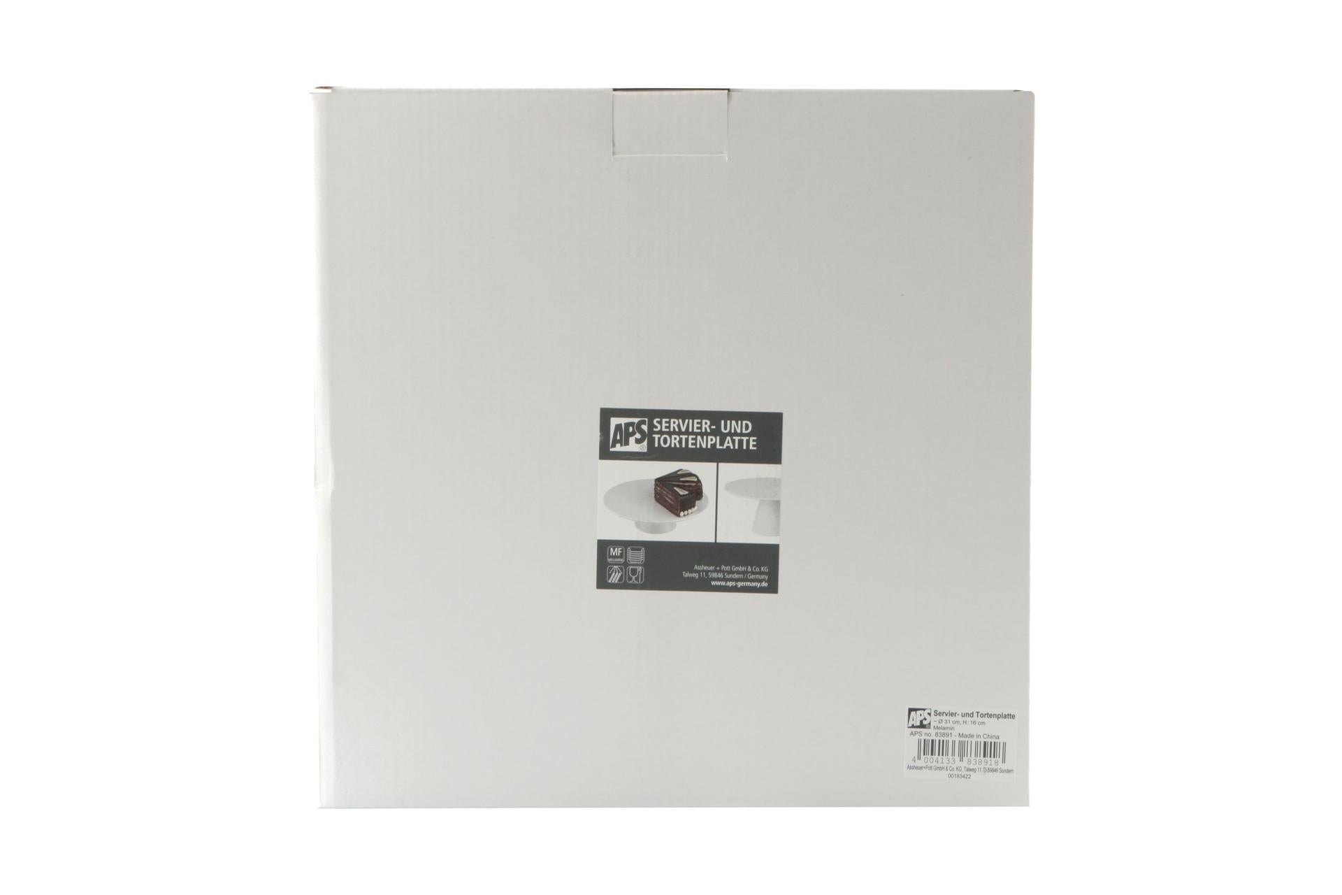 APS Alzata Torta Rotonda Ø31 cm - H.16 cm In Melamina Bianca 4