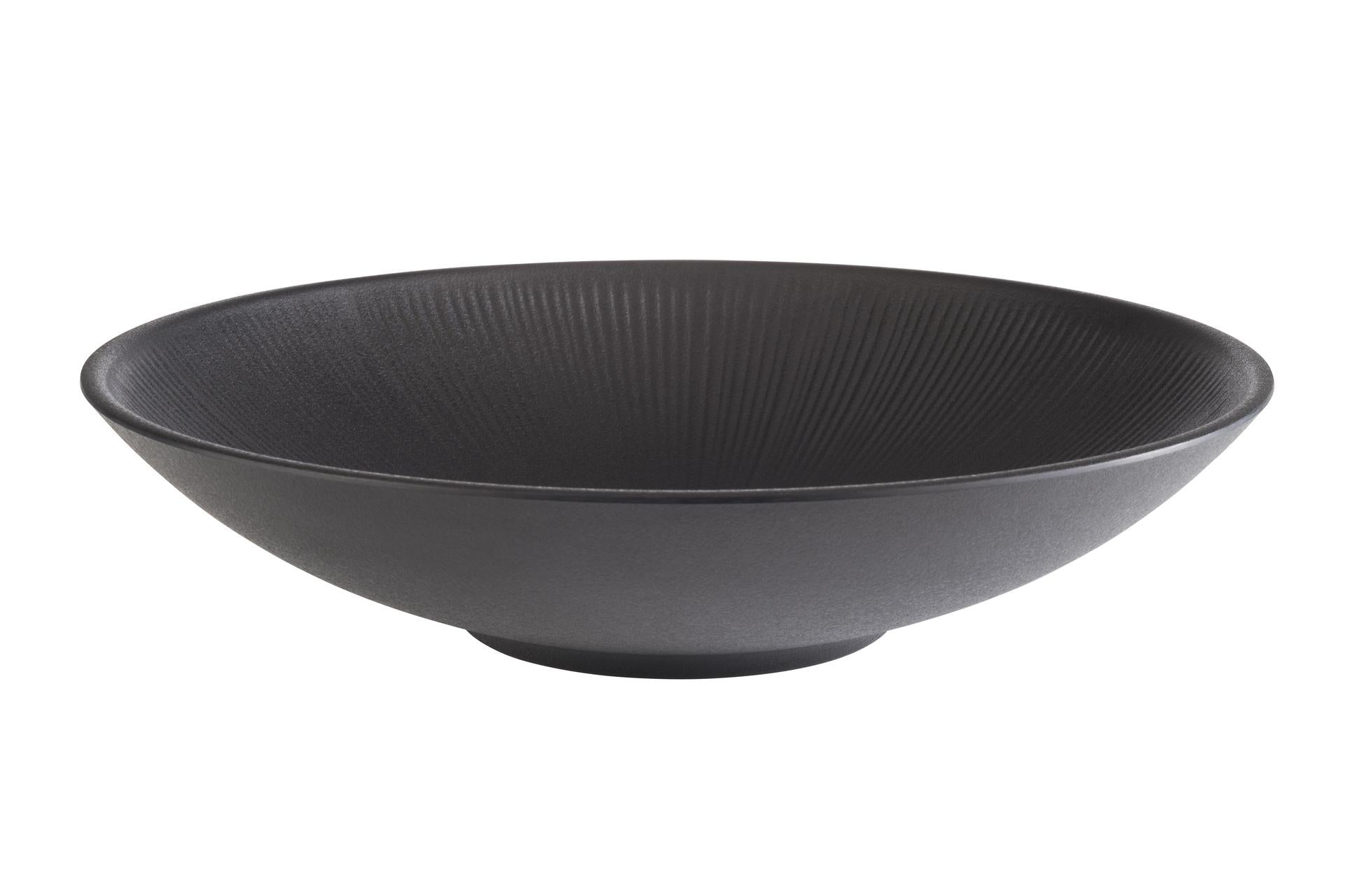 APS Ciotola Nera H.7 cm - Ø30 cm In Melamina 2.2 Litri - Set 6 Pz