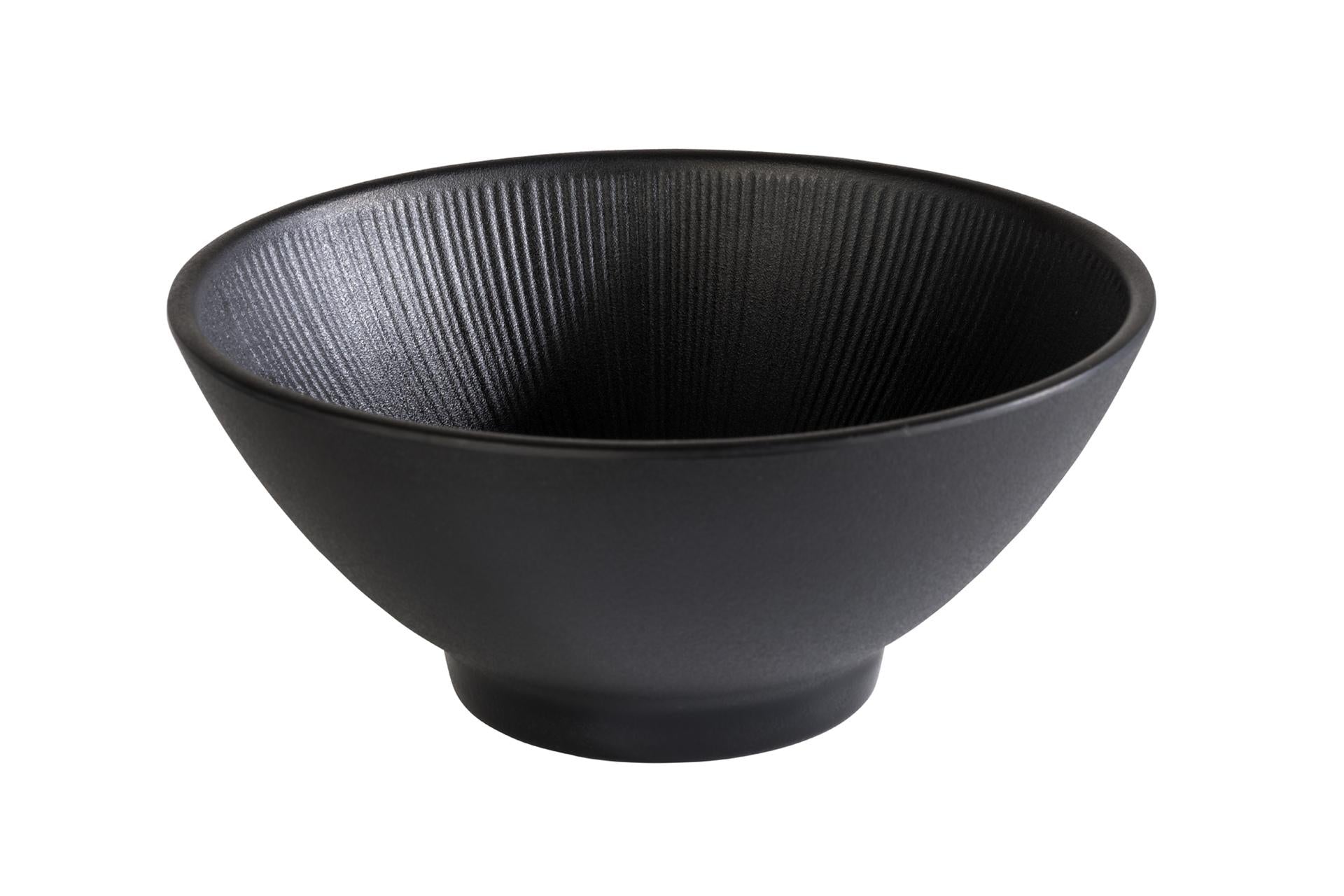 APS Ciotola Nera H.8 cm - Ø19 cm In Melamina 0,9 Litri - Set 6 Pz