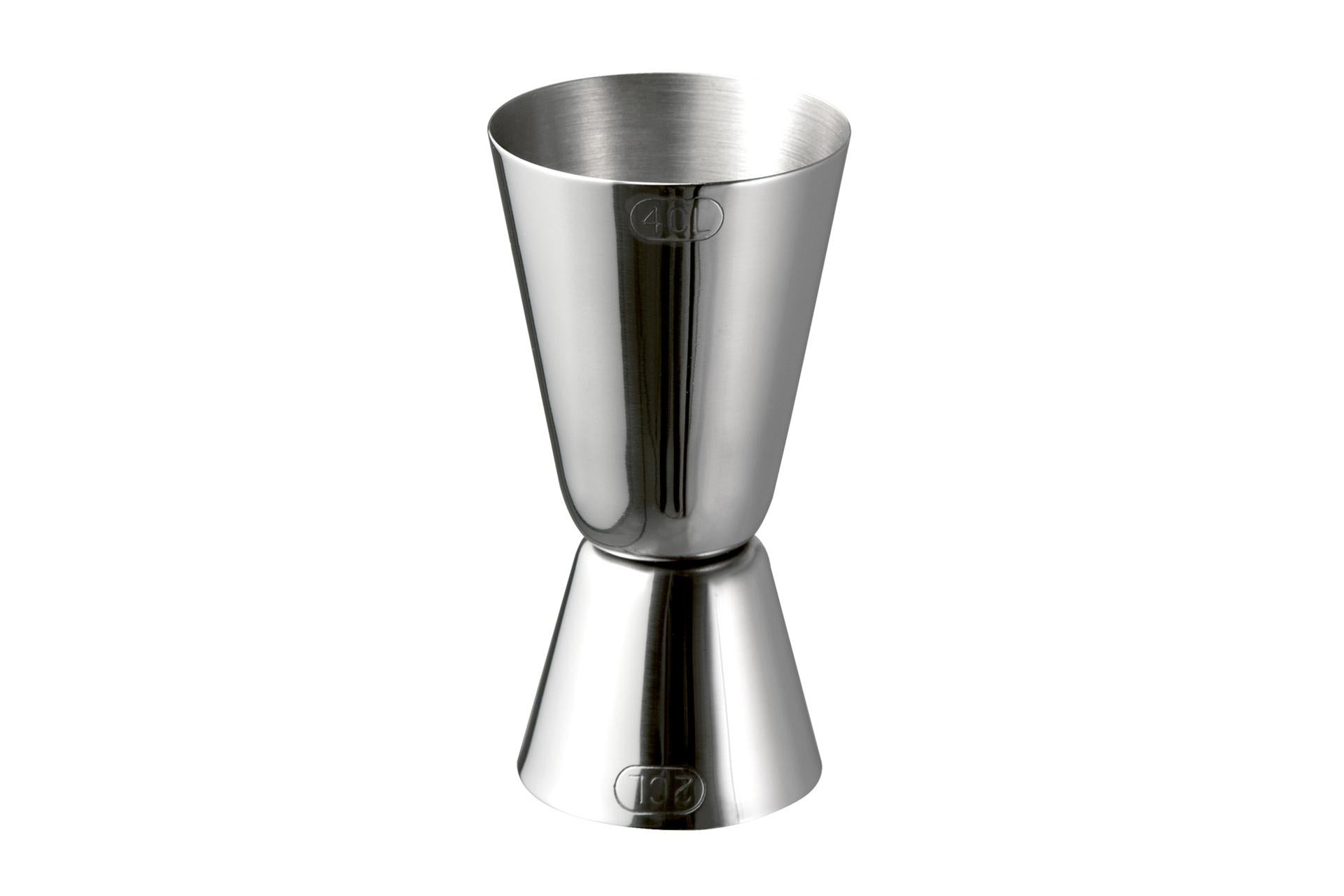 APS Jigger In Acciaio Inossidabile Lucido - H.8.5 cm, Ø4-3.5 cm, Capacità 2-4 cl