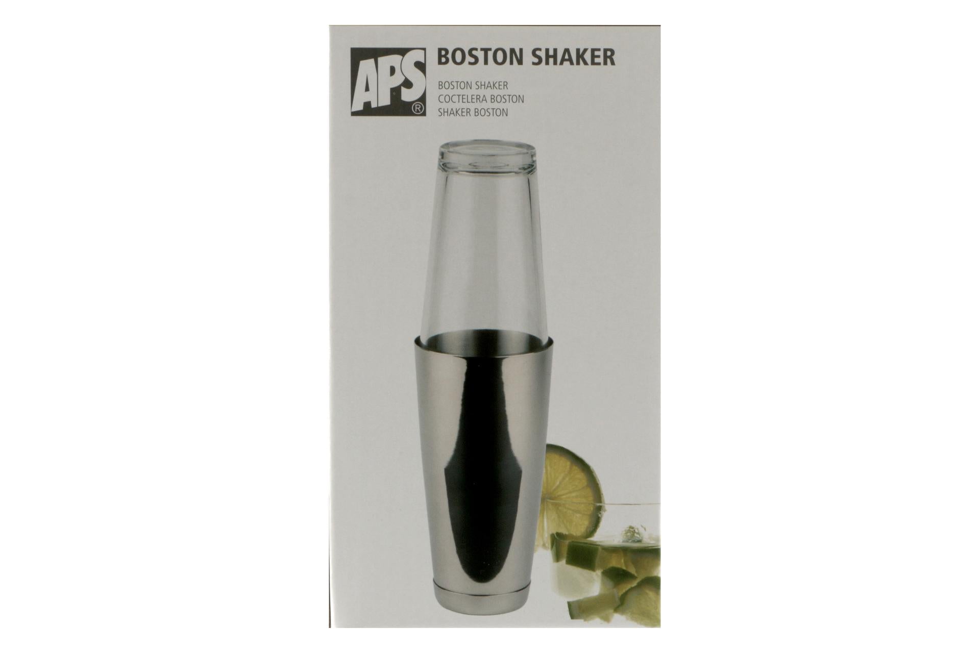 APS Shaker Boston 2 Pezzi Inox 700 ml e Vetro 400 ml - Ø9 cm H.30 cm 5